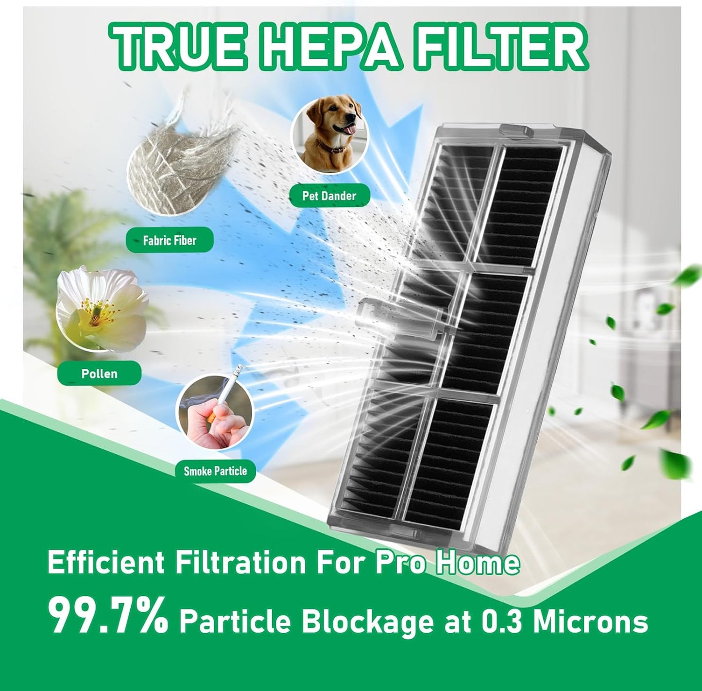 24 Pcs Replacement Parts for Dreame L10s Ultra Gen 2/ L10s Pro Ultra Heat/ X30 Ultra/for E30 Ultra Robot Vacuum and Mop, 2 Main Brush, 4 HEPA Filters, 6 Mop Pads, 6 Dust Bags, 6 Side Brush