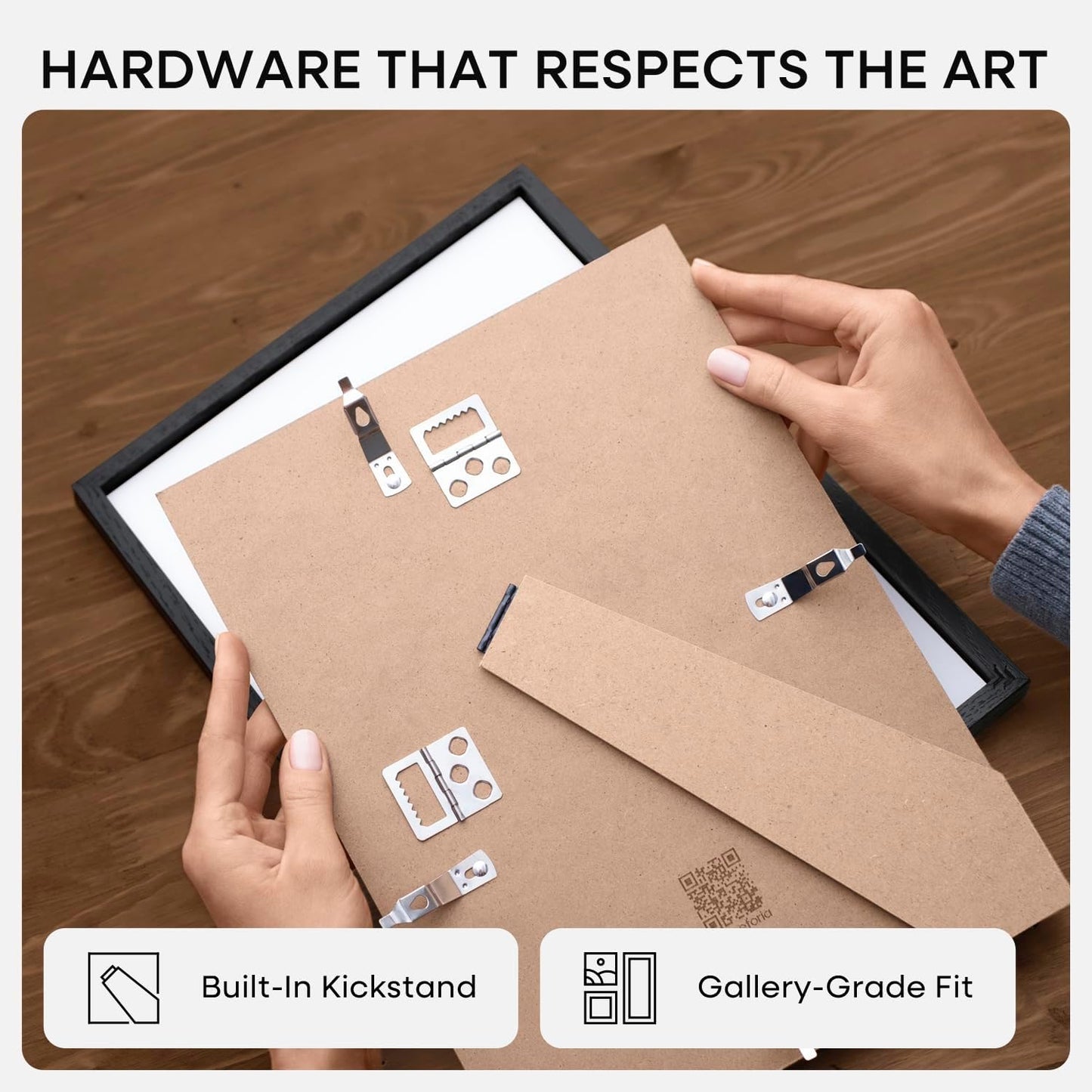 Homeforia A5 Picture Frame Black Wood, High-End Oak 5.8x8.3 Frame Matted to 4.1x5.8 inch Photo, A5 Size Walnut Wooden Frames with Mat A6 for Print, 5.8 by 8.3 Frame, Tempered Glass, Wall Kit, Set of 3