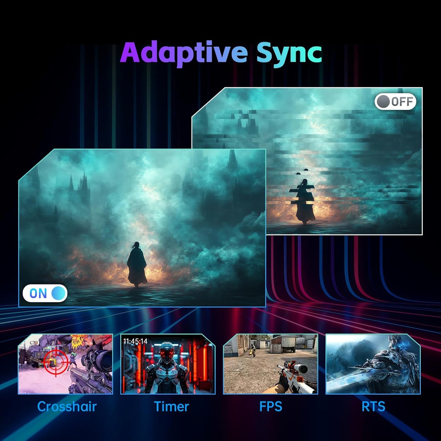 KTC 24 Inch Computer Monitor, FHD 144Hz Office Gaming Monitor, IPS, Adaptive-Sync, HDMI & DP Port, 1500:1 Contrast Ratio, Bluelight Filter, Tilt Adjustable, H24B9S
