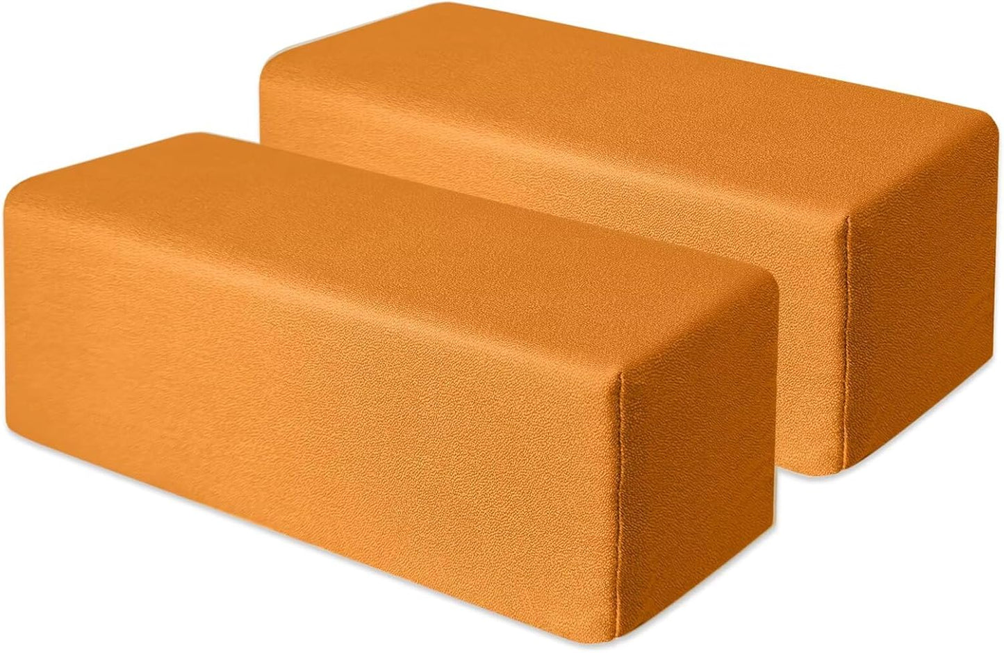 2 Pack Couch Arm Rest Pillow 6''x6''x20'' Faux Leatharie Armrest Cushion, High Density Foam Pillows, Removable & Washable Headboard Elbow Support for Armchair Sofa Bed, Orange