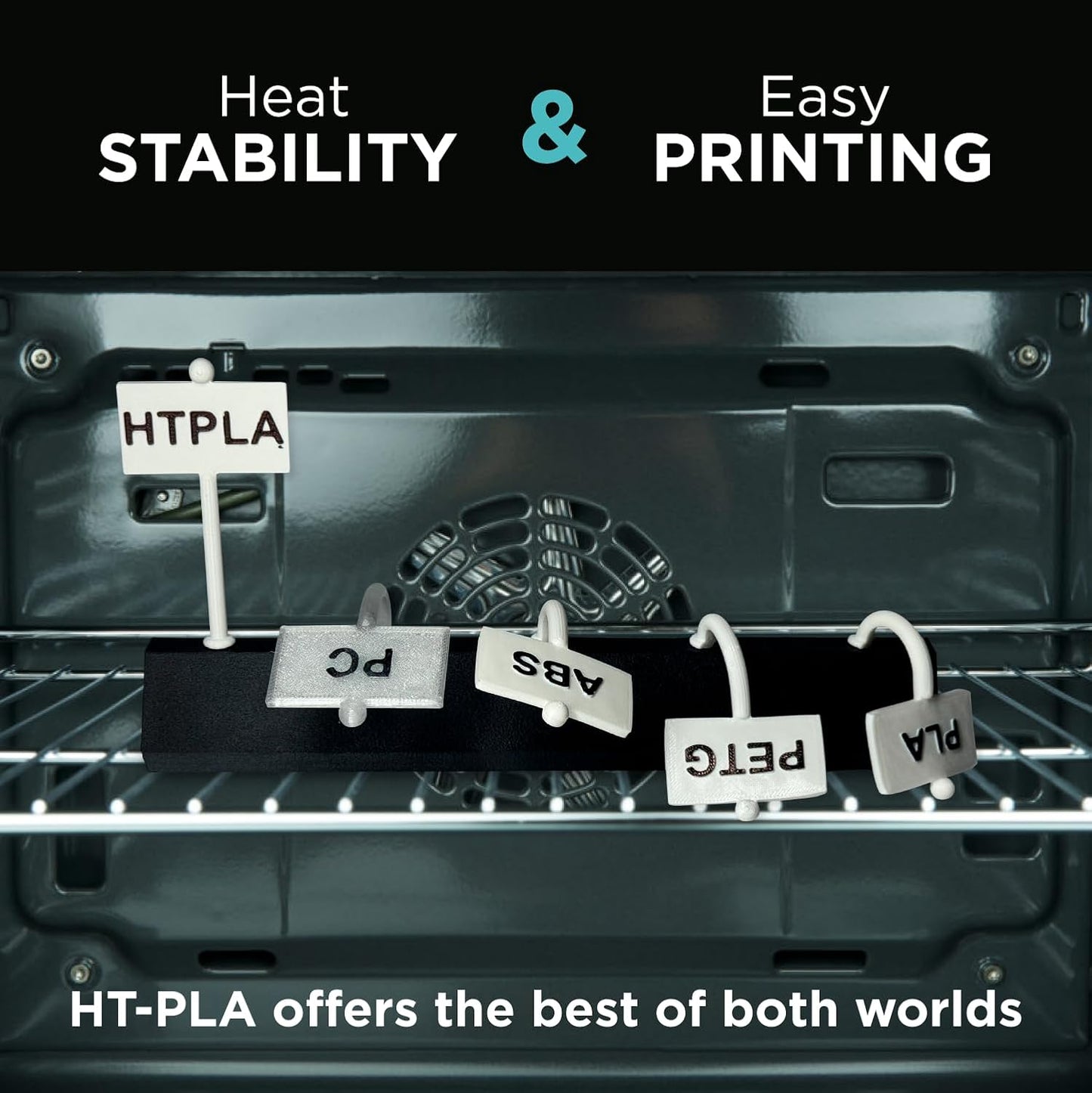 Polymaker HT-PLA Filament 1.75mm Gradient Fire, High Temp PLA for 3D Printing, Heat Stable Up to 150°C, Easy to Print, Works with Most FDM Printers, 1kg Spool