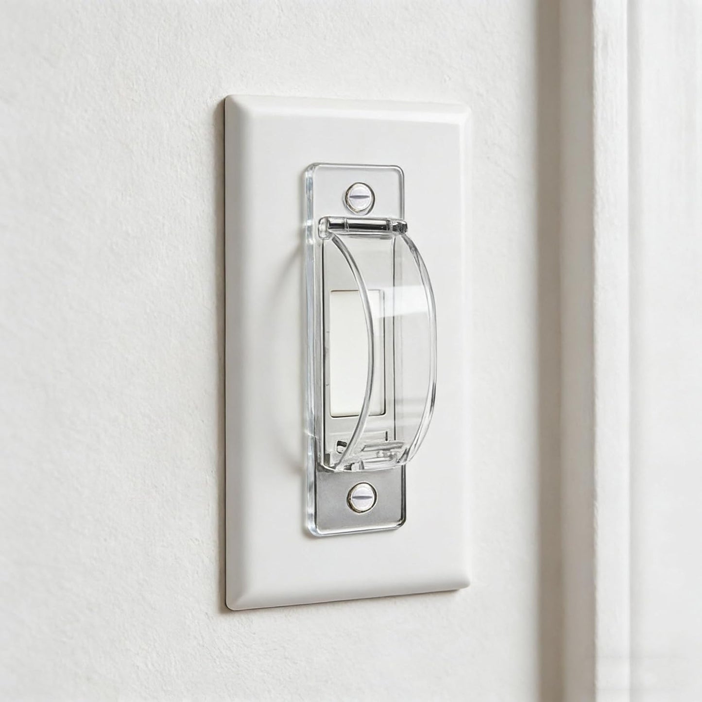 2 Pack Toggle Light Switch Cover Guard Child Proof Wall Light Switch Lock Protects Your Lights from being Accidentally Turned On or Off by Children and Adults, Clear