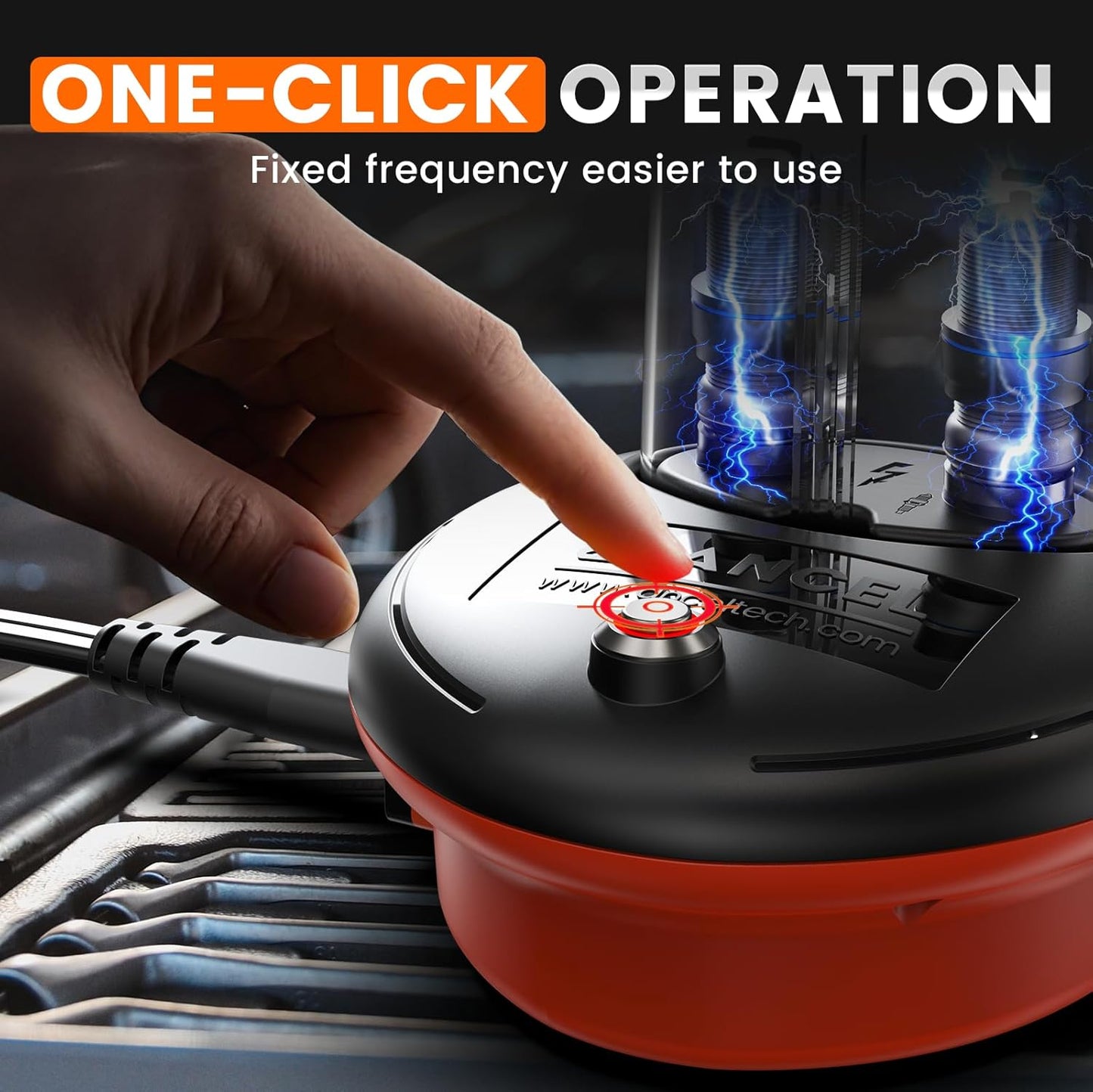 (Upgraded SP02) ANCEL SP20 Spark Plug Tester, One-Click Operation Dual Holes Test, Automotive Motorcycle Spark Tester Tool with Protective Cover for 110-120V Power Supply