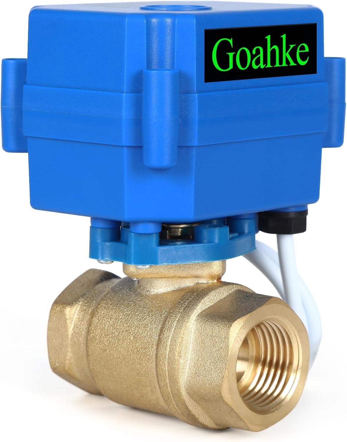 1" Motorized Ball Valve, Brass Ball Valve, Standard Port, 9-24V AC/DC, 2 Wire Auto Return, Electric Shut Off Ball Valves