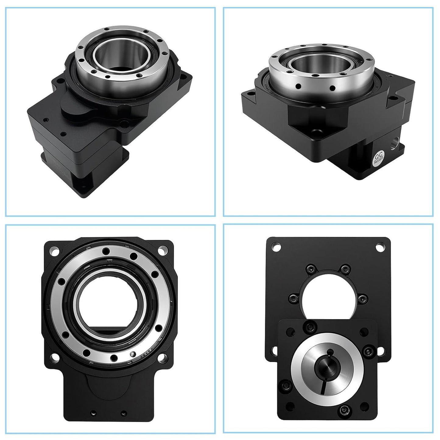 Hollow Rotary Actuator Ratio 10:1 High Accuracy Hollow Rotating Platform Rotary Positioners Suitable for Nema17 42mm Stepper Motor 40mm Servo Motor Substitutable for Direct Drive Motor Cam Indexer