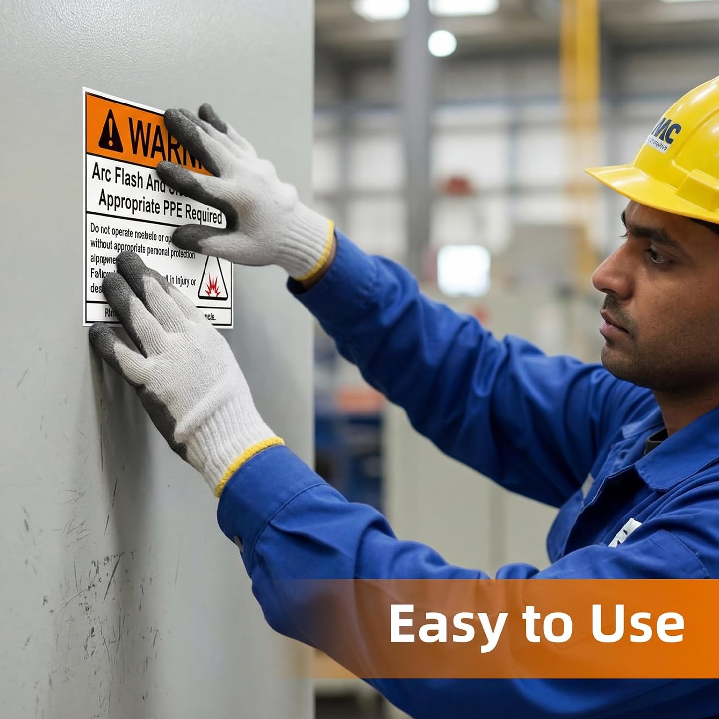 100 Pcs Warning Arc Flash and Shock Hazard Label - 5 x 3.5 Warning Safety Appropriate PPE Required Signs for Electrical Workplace