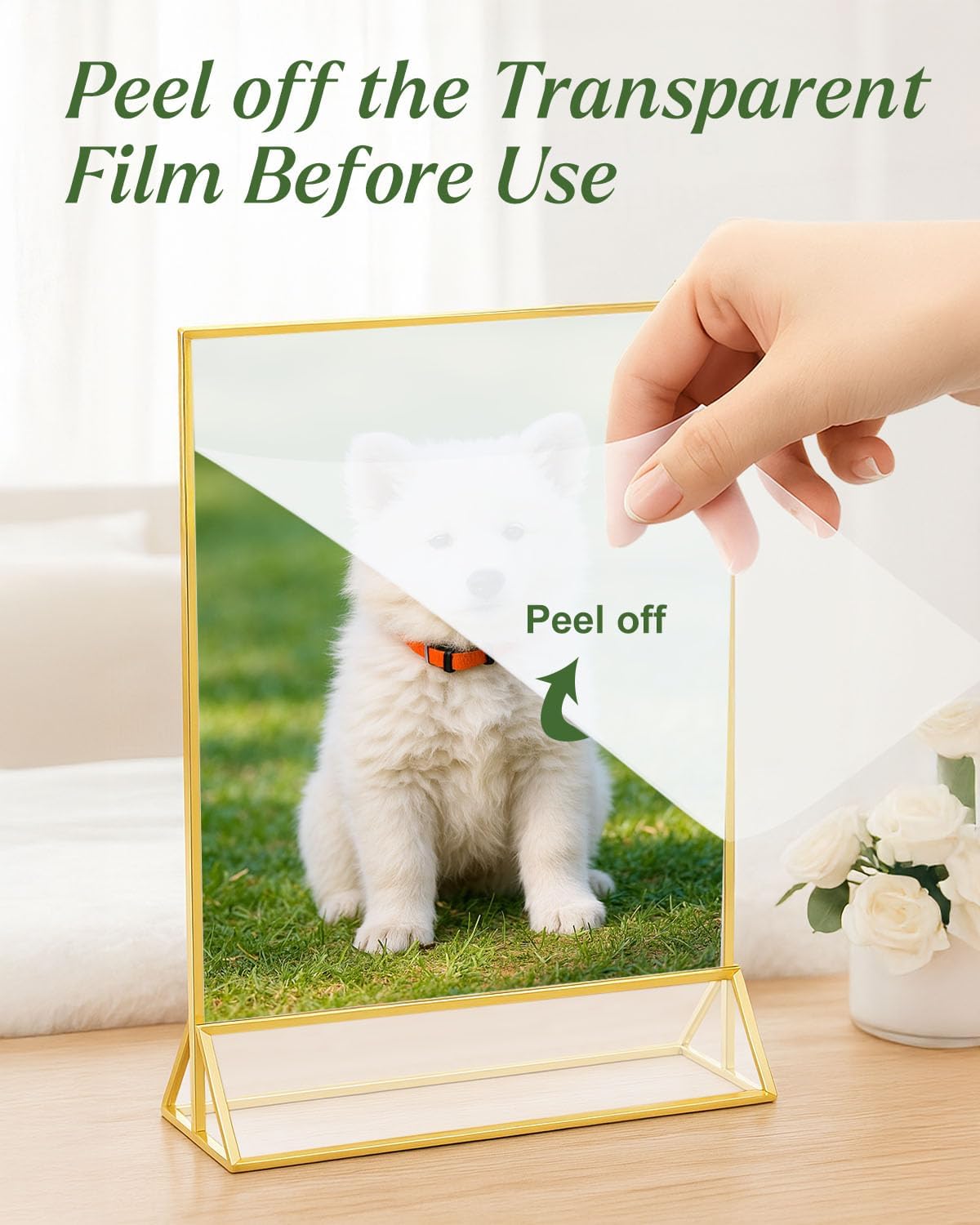 24 Pack Gold Acrylic Sign Holders 4x6, Double Sided Vertical Stand Clear Picture Frame Stands, Wedding Table Number Holders, Menu Flyer Display Stands for Party, Home, Office, Restaurant