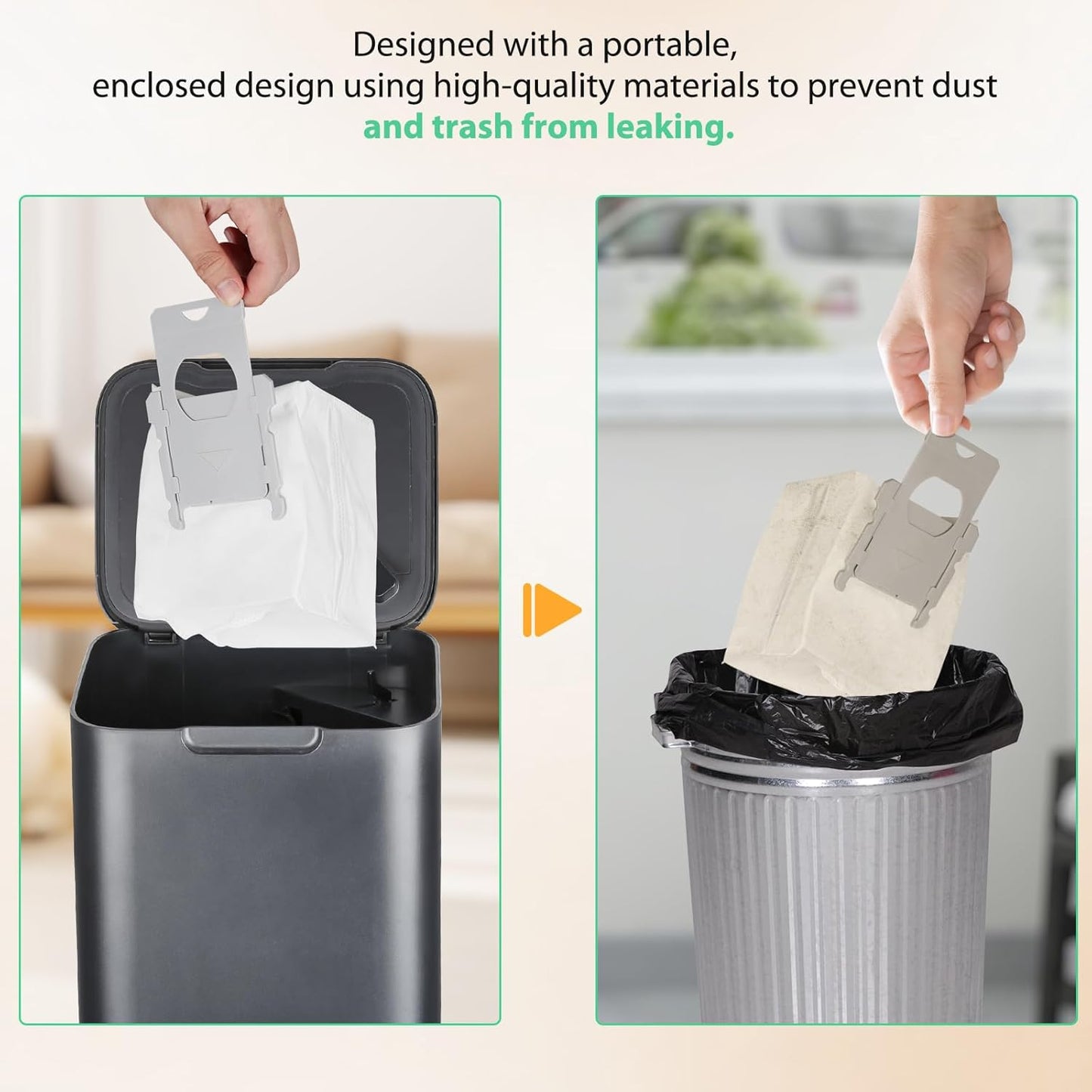 18 Pack iRobot Vacuum Bags - Replacement Dirt Disposal Bags for Roomba i7+, i1+, i2+, i3+, i4+, i5+, i6+, i8+, j6+, j7+, j8+, j9+, s9+, Combo i5+, j5+, j7+, j9+, Compatible with Clean Base System