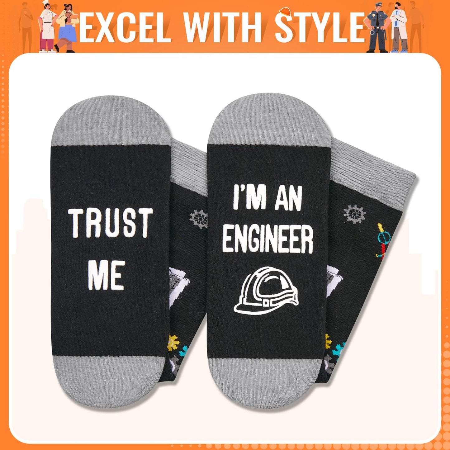 HAPPYPOP Gifts for Mechanic Personal Trainer - Photography Bus Driver Engineer Socks