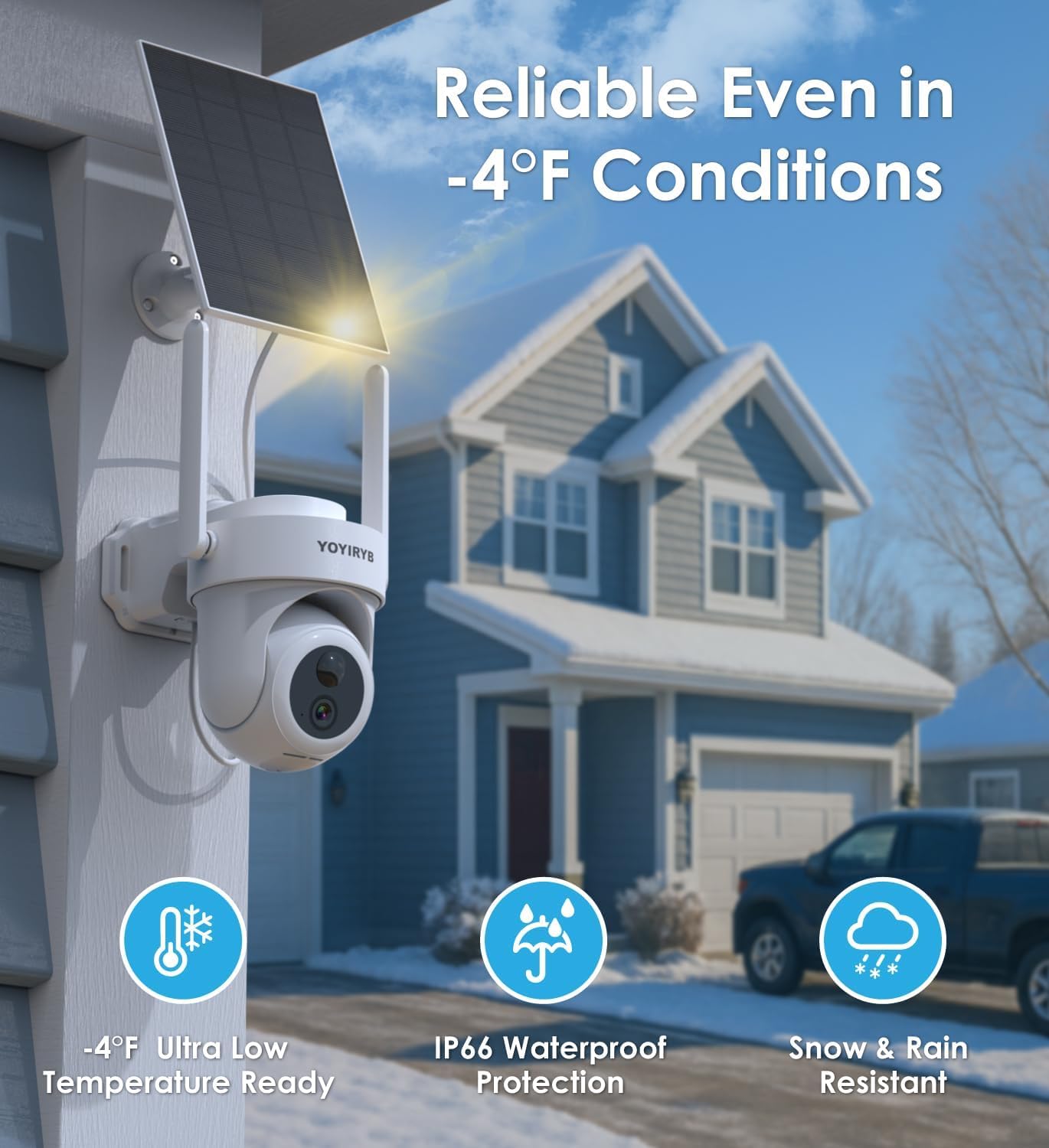 4K Security Cameras Wireless Outdoor, No Subscription, [2025 NEW] Solar-Powered Home Security Camera System with 360° Auto Tracking, Color Night Vision, 64GB Local Storage, 5G & 2.4G WiFi, Easy Setup