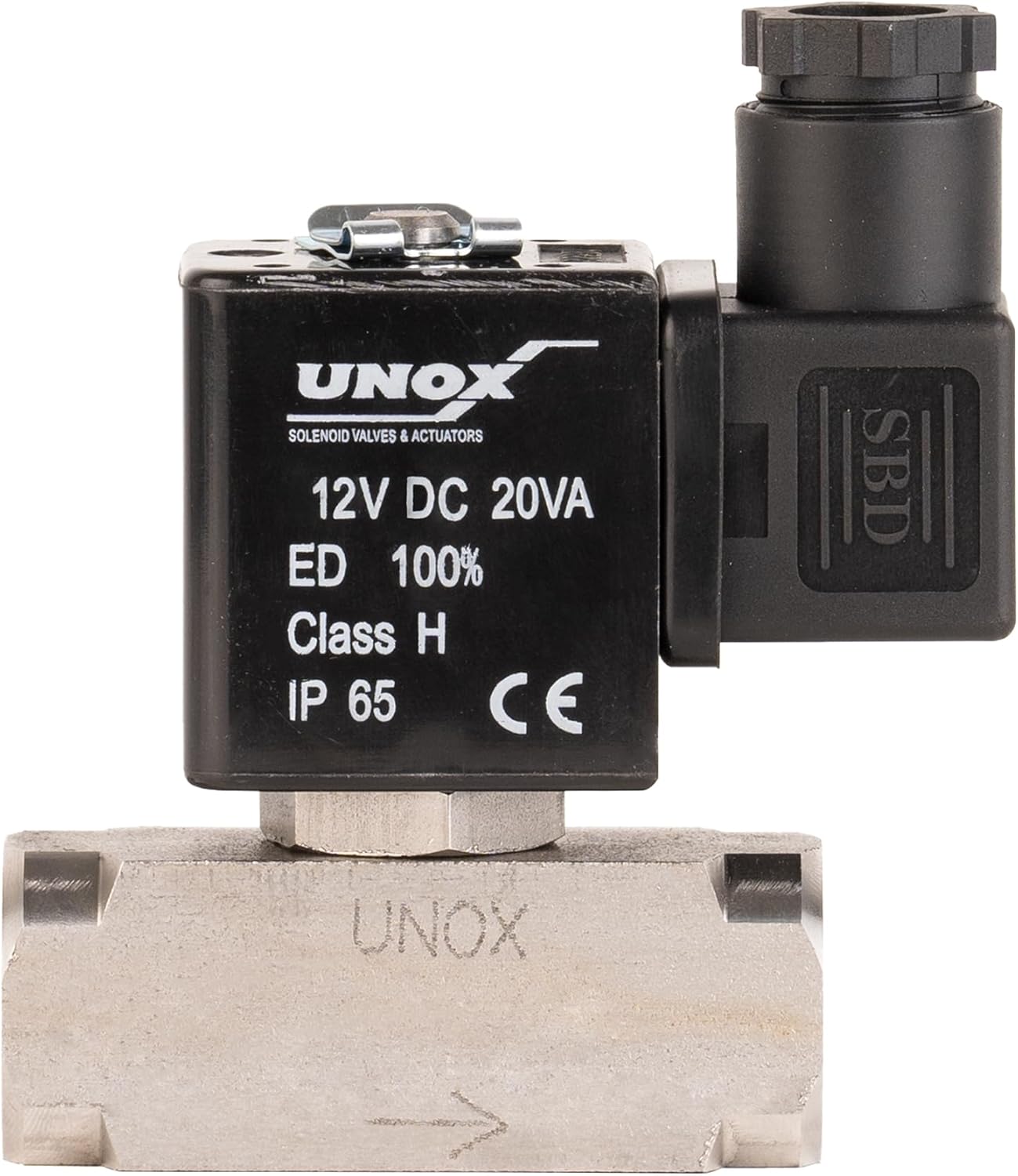 UNOX 1 inch NPT Electric Solenoid Valve 12V DC, Stainless Steel AISI316 Control Valve Normally Closed - 0-232 PSI Multi-Purpose Reliable Control Valve for Water, Air, and Gas - Solenoid Valves