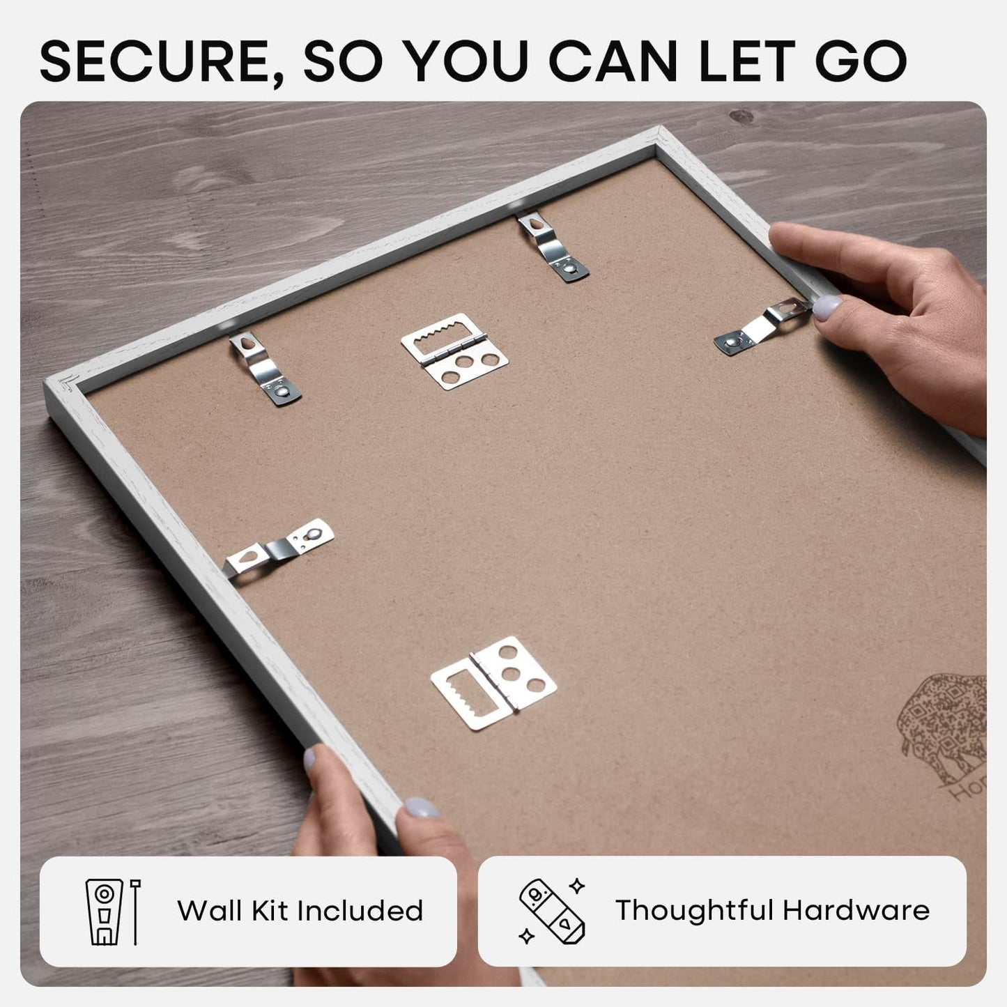 Homeforia A0 Frame White Wood, High End Oak 33.1 x 46.8 White Wooden Poster Frames Matted to 23.4 by 33.1 inches Photo, A0 Size Large Wood Picture Frame with Mat A1, Tempered Glass, Wall Kit, Set of 1