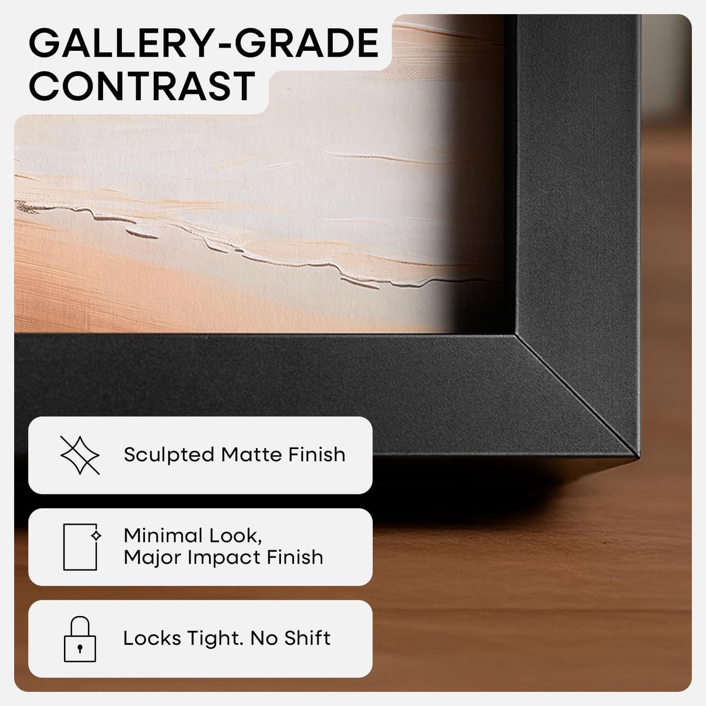Homeforia 20x24 Picture Frame Black, High End Metal 20x24 Frame Matted to 16x20 Print, 20 x 24 Black Poster Frames with Mat 16 by 20 inch Photo, 24x20 Hanging Frame, Tempered Glass, Wall Kit, Set of 2