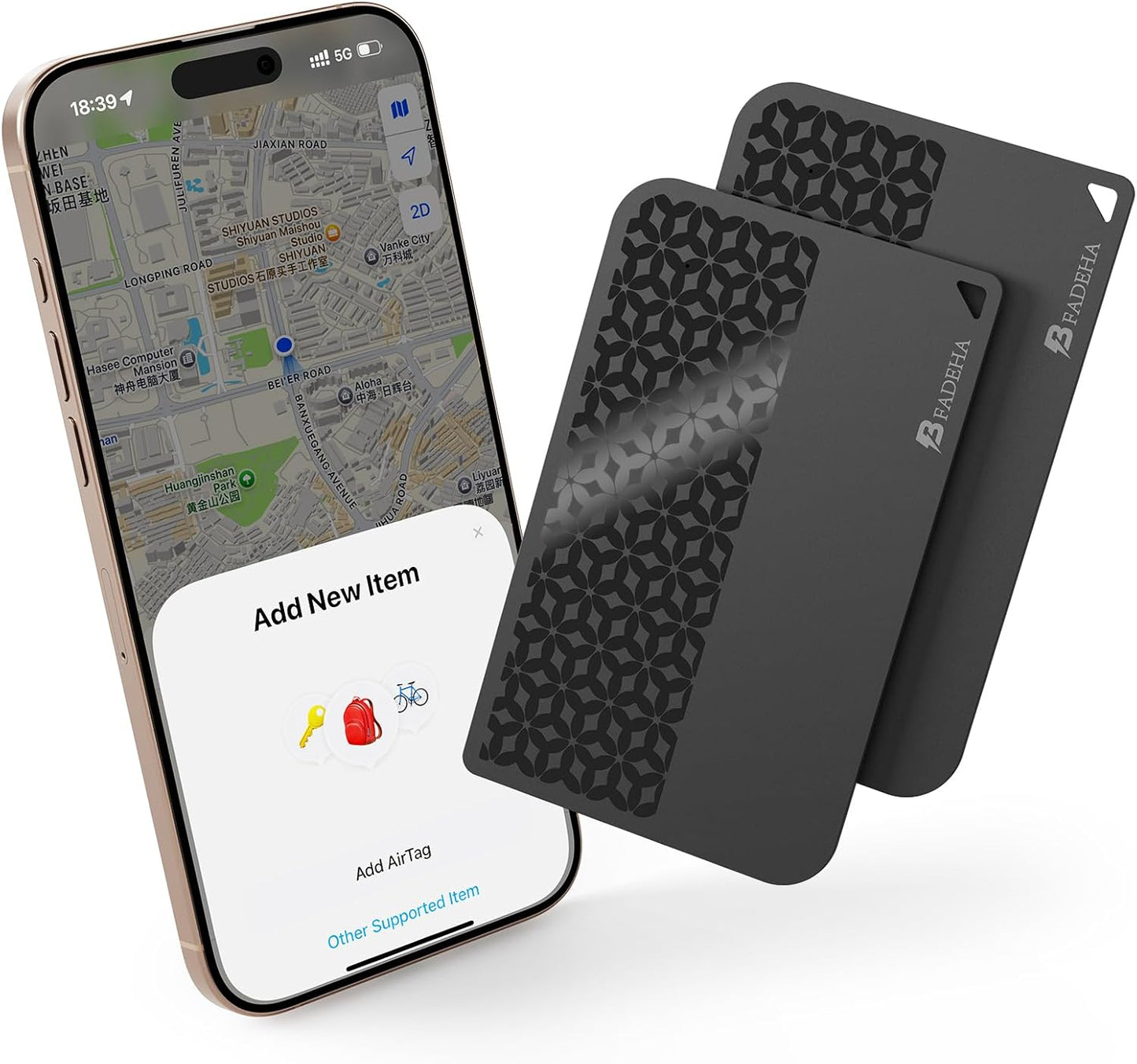 2025 [Apple MFi Certified] (iOS Only) Bluetooth Tracker Smart Card for Apple Find My iPhone Wallet GPS Tracker, 5-10 Years Staying Power, Keys Finder and Item Locator for Keys, Bags, Passport