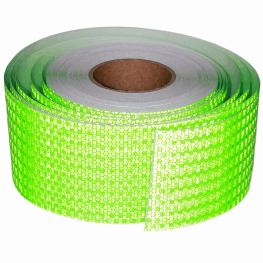 Green Reflective Tape Outdoor Waterproof 4 inch Wide, High Visibility Warning Industrial Marking Tape, Safety Stickers (168 feet)