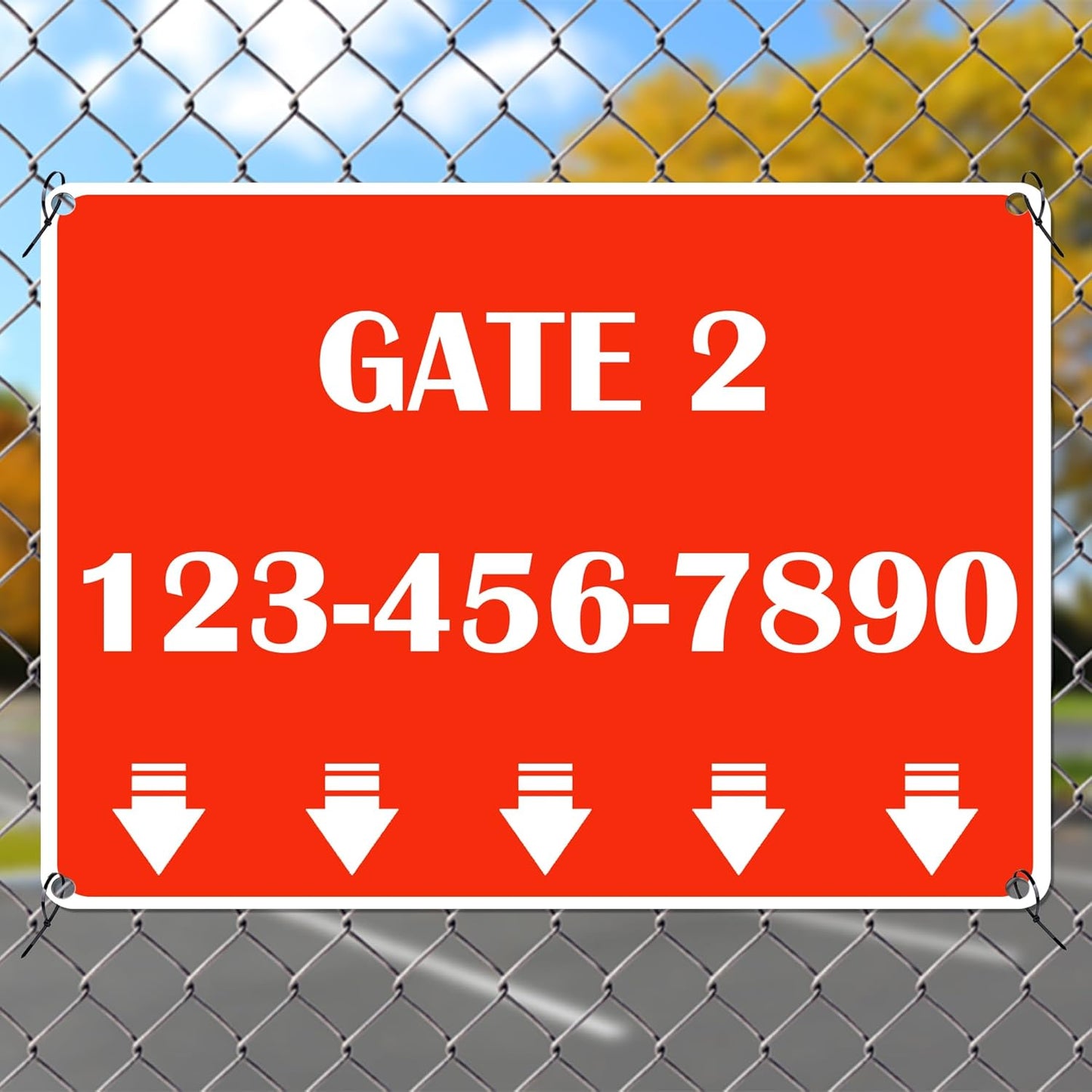 2 PACK of Custom Sign Outdoor Metal, Personalized Metal Sign for Parking, Gate, Delivery, Garage, Weatherproof Customized Signs for Outside, Make Your Own Signs Custom(18x12 Inches)
