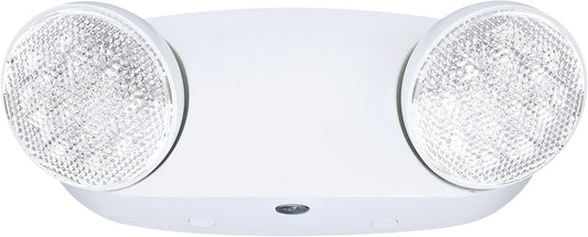 GRUENLICH LED Emergency Light, Exit Lighting Fixtures with 2 LED Bug Eye Heads and Back Up Batteries, UL 924 Qualified, 120/277 Voltage, 1-Pack