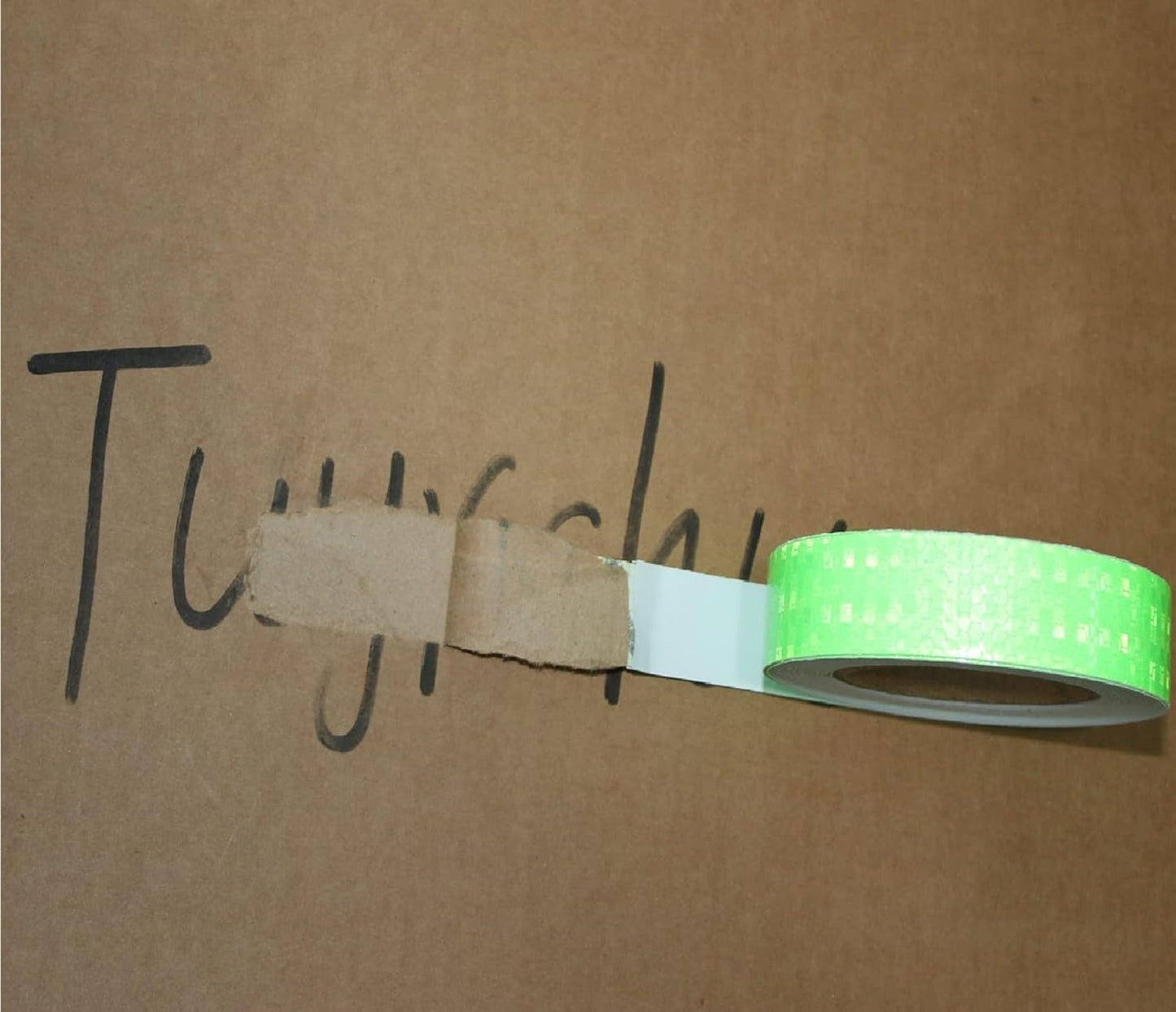 Green Reflective Tape Outdoor Waterproof 1 inch Wide, High Visibility Warning Industrial Marking Tape, Safety Stickers (68 feet,5 Rolls)