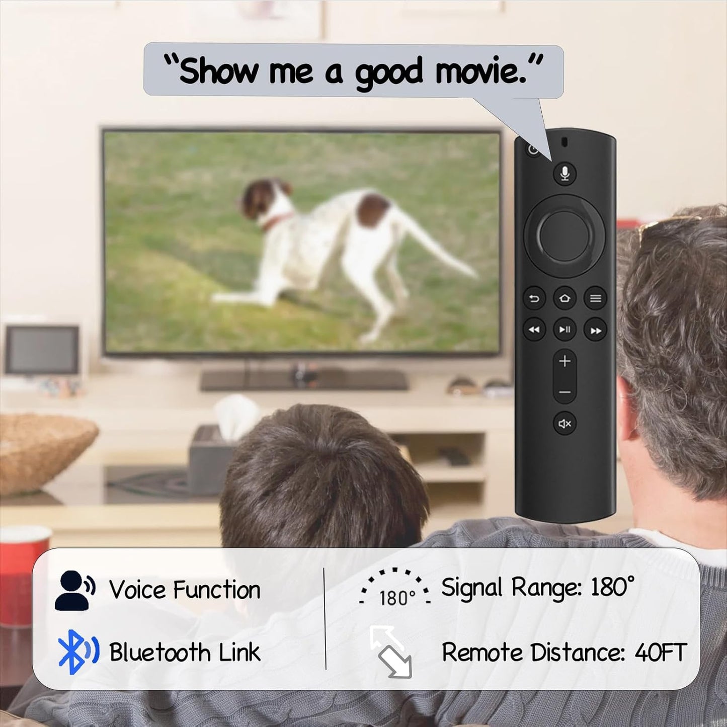 (Pack of 2) New Voice Replacement TV Remote Compatible with Stick 2rd Gen L5B83H, Compatible with Amazon Smart TVs Stick (2nd Gen,3rd Gen,Lite,4K)