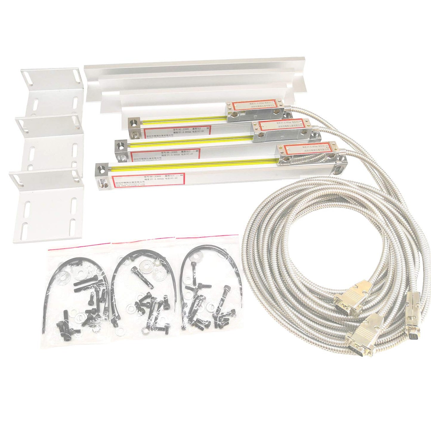 2/3 Axis Digital Readout and TTL Precision Linear Glass Scale DRO Encoder for Milling Lathe. Note:Display&Scales Sold Separately,Pls Select The Size Options! (250mm Travel Length Scale ONLY(10''))