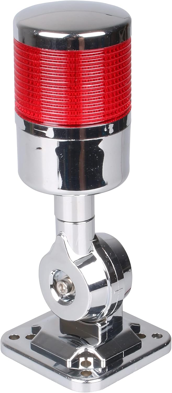 12-24V LED Stack Tower Lights, Industrial Warning Lights, Andon Lights, Column Signal Tower Indicator Lamp Beacon, Continuous/Flashing Light Switchable, 1 Layer (Without Buzzer)