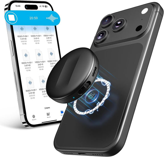136GB(9800Hours) Magnetic Voice Activated Recorder - Recording Device with AI-Intelligent Triple Noise Reduction, Portable Dictaphone Digital Voice Recorder with Playback for Lecture Meeting Interview