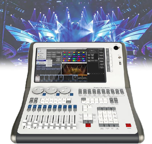 14.1" Professional DMX512 Lighting Controller, 2048 Channels, 4 DMX Outputs, Supports Art-net & Titan-net, Perfect for Light Shows & Events