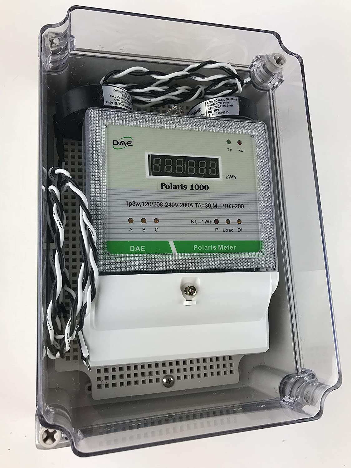 DAE P204-200D KIT, UL kWh Smart Submeter, 3 Phase, 200A, 120/208v, 3 Split Core CTs, Demand meter