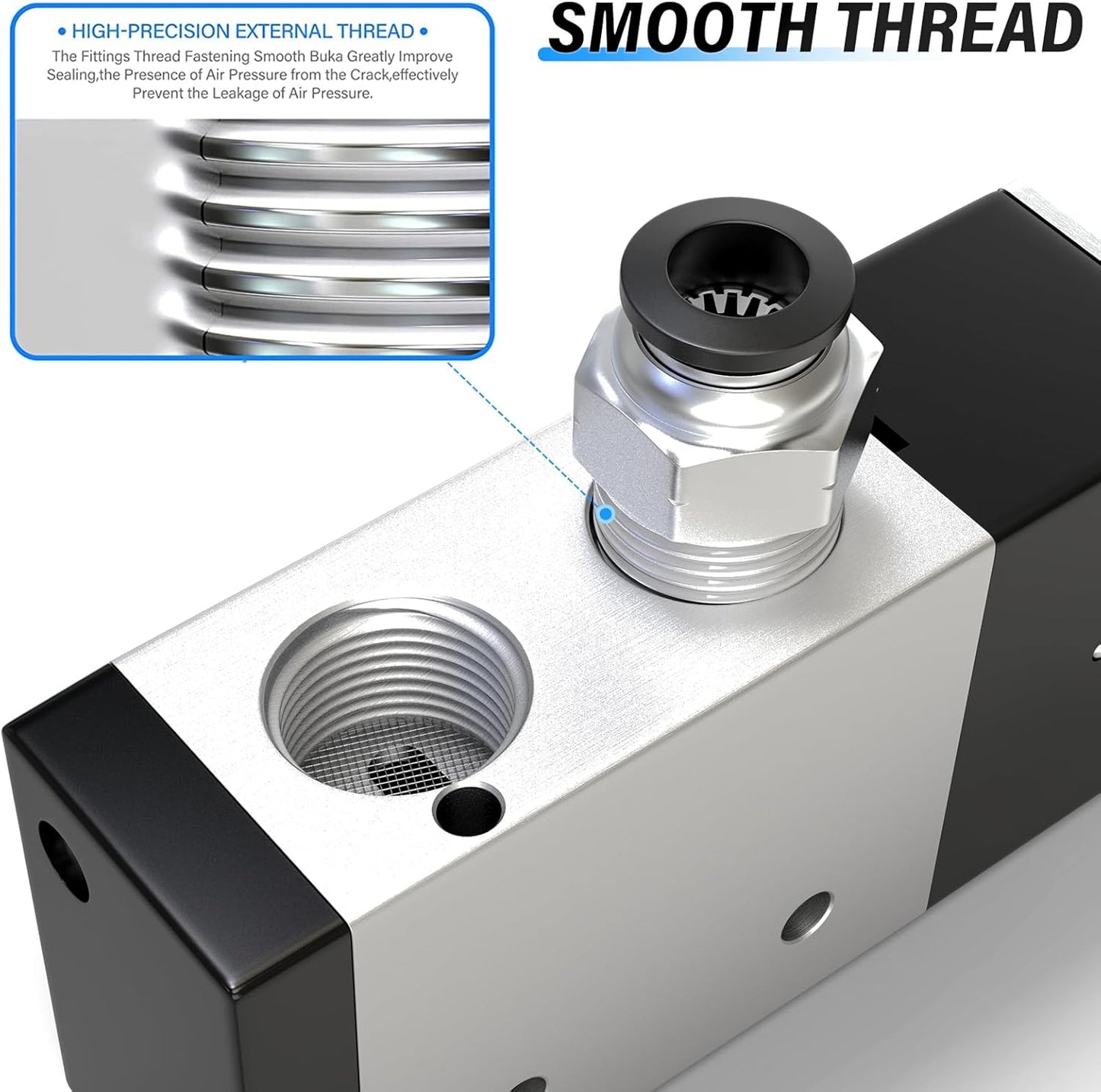TAILONZ PNEUMATIC 1/8"NPT Solenoid Valve 3V110-06 DC24V Single Coil Pilot-Operated Electric 2 Position 3 Way Connection Type