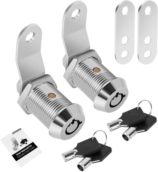 2 Pack RV Cabinet Locks Keyed Alike - 7/8' Storage RV Locks with Keys for Storage Door & Tool Box Protection