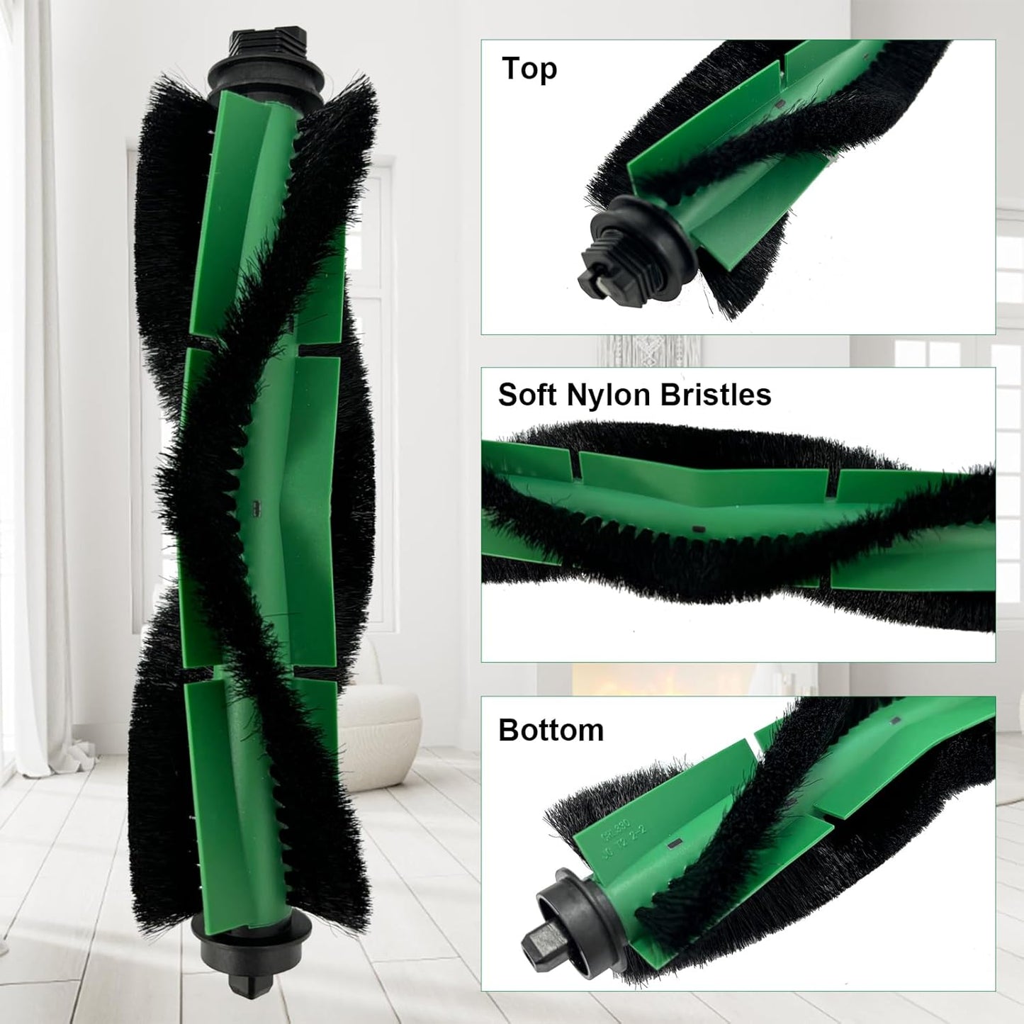 14 Pack Replacement Parts kit for iRobot Roomba Combo Essential Series Q0120, Q0520, Y0140, Y0110, Q011 Robot Vacuum Cleaner, 1 Main Brush, 4 Side Brushes,4 Hepa Filters,4 Mop Cloth,1 Cleaning Brush