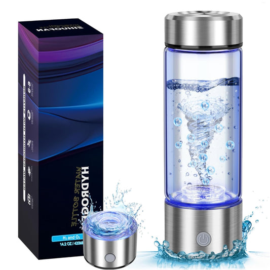 2025 New Hydrogen Water Bottles, Portable Hydrogenated Water Bottle with SPE PEM Technology, 420ml Hydrogen Water Bottle Generator, Rechargeable Ionizer Machine for Office, Home, Travel