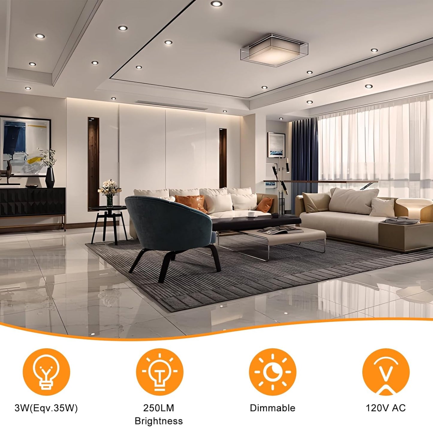 YGS-Tech 2 Inch LED Recessed Lighting, Dimmable Downlight 3W(35W Halogen Equivalent), CRI80, 5000K Daylight White Ceiling Light with LED Driver (16 Pack)