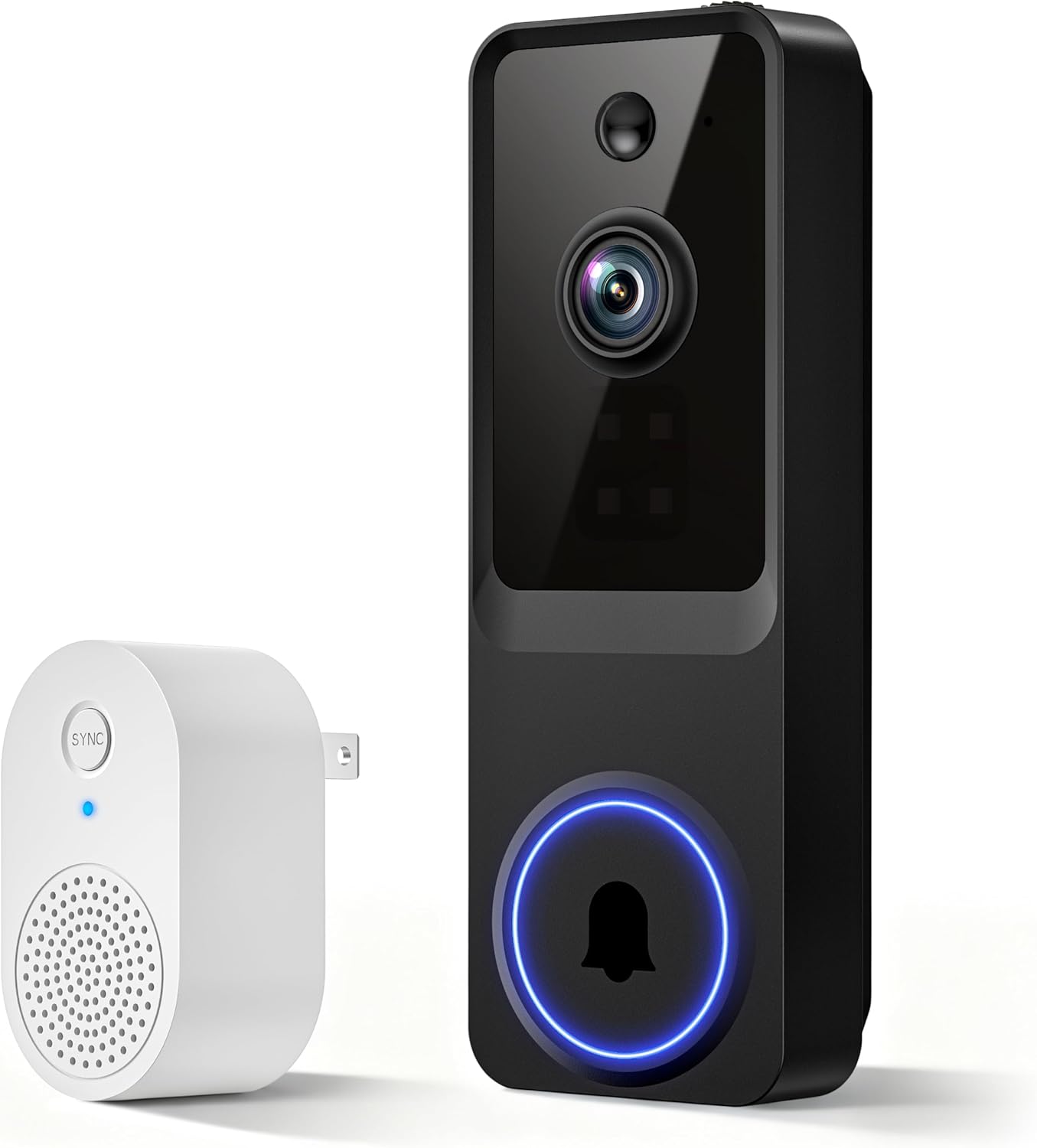 1080p Wireless Video Doorbell Camera for Home Security, with Cloud Storage, Real-Time Alerts, Night Vision, Indoor and Outdoor Monitoring, Battery Powered