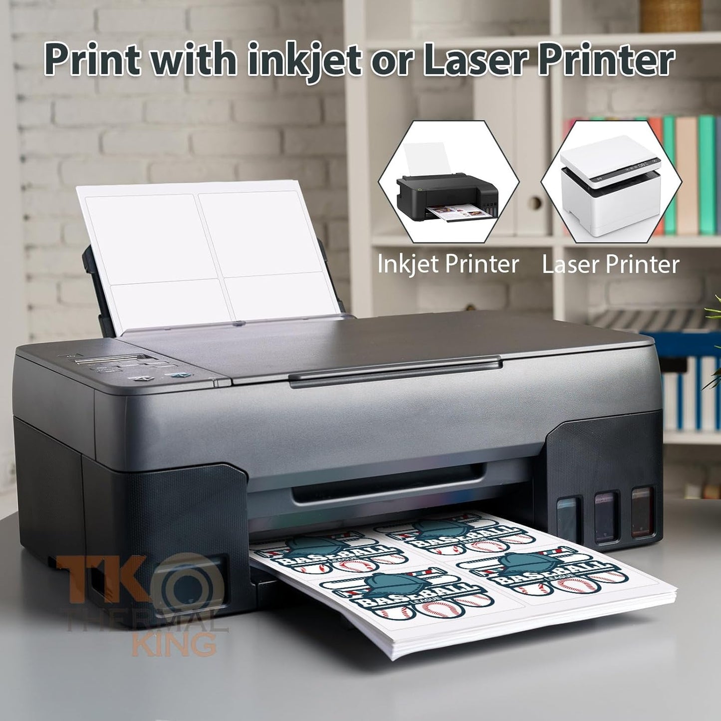 3 1/3" x 4" 100 Sheets Permanent Adhesive White Shipping 600 Labels for Laser & Inkjet Printers (6 Labels/Sheet)