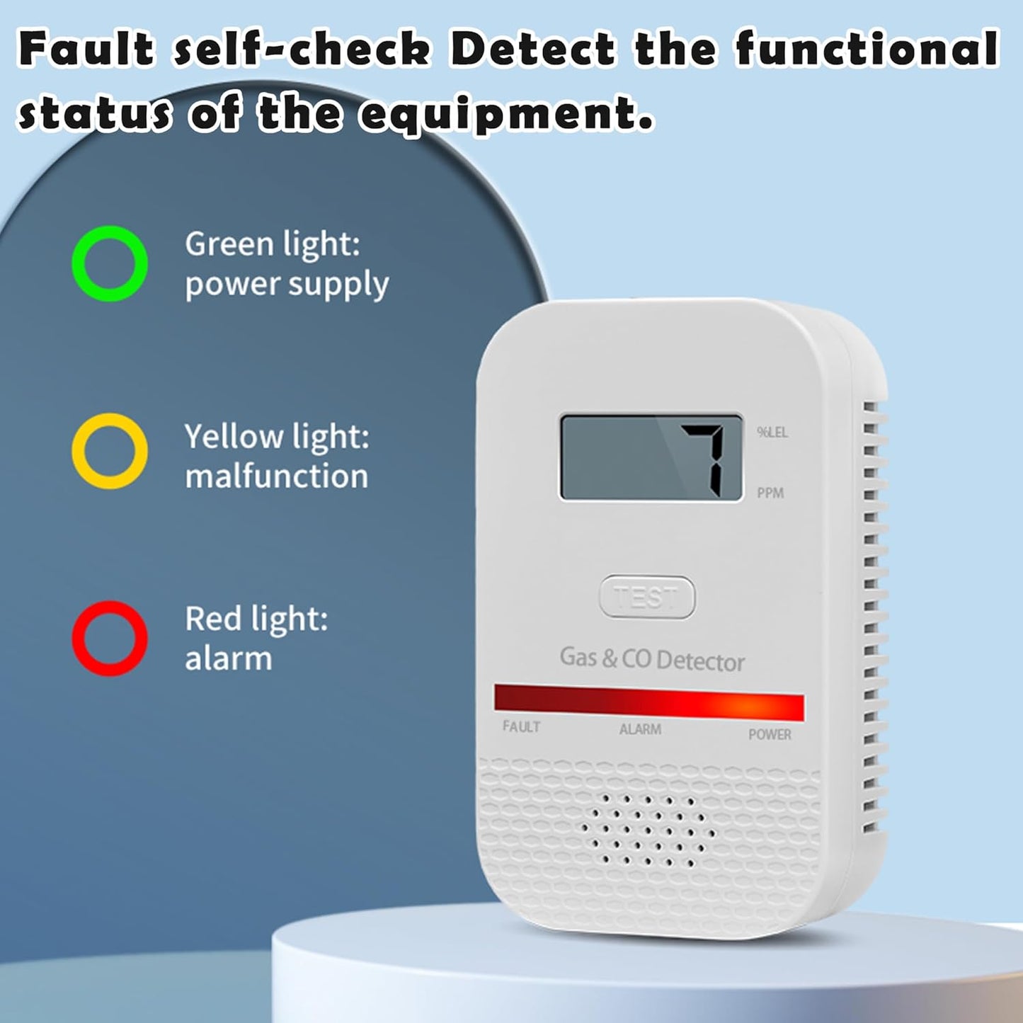 2PCS 2-in-1 Carbon Monoxide and Combustible Gas Detectors Combination, Plug in Co Leak Detector LNG LPG Monitor for Home Travel RV Essentials, Sound Alarm Over 85dB, 50-Feet Detection Range