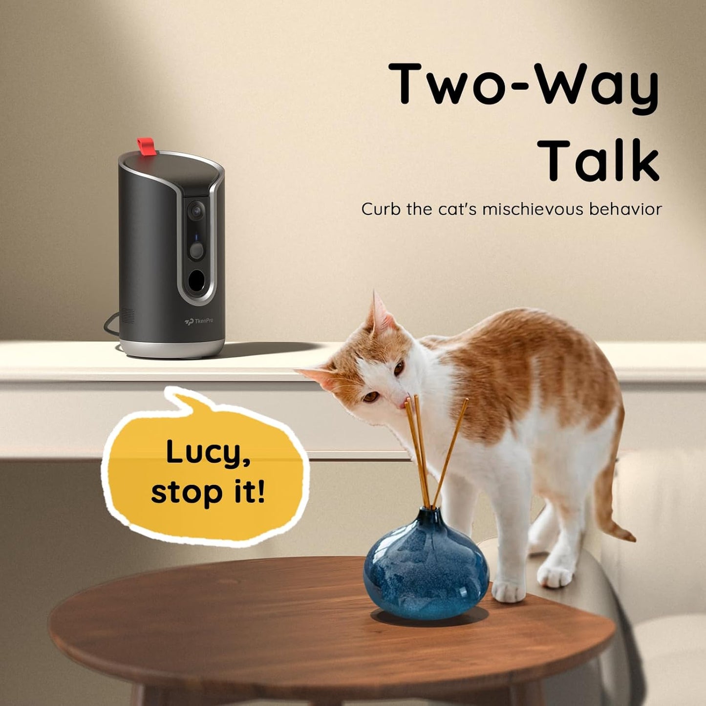 2K Pet Camera Treat Dispenser, AI Photo Album, Dog Camera with 360° Auto Tracking & 5G/2.4G WiFi, 2-Way Talk, Remote Treat Tossing, Motion Alerts for Cats Indoor