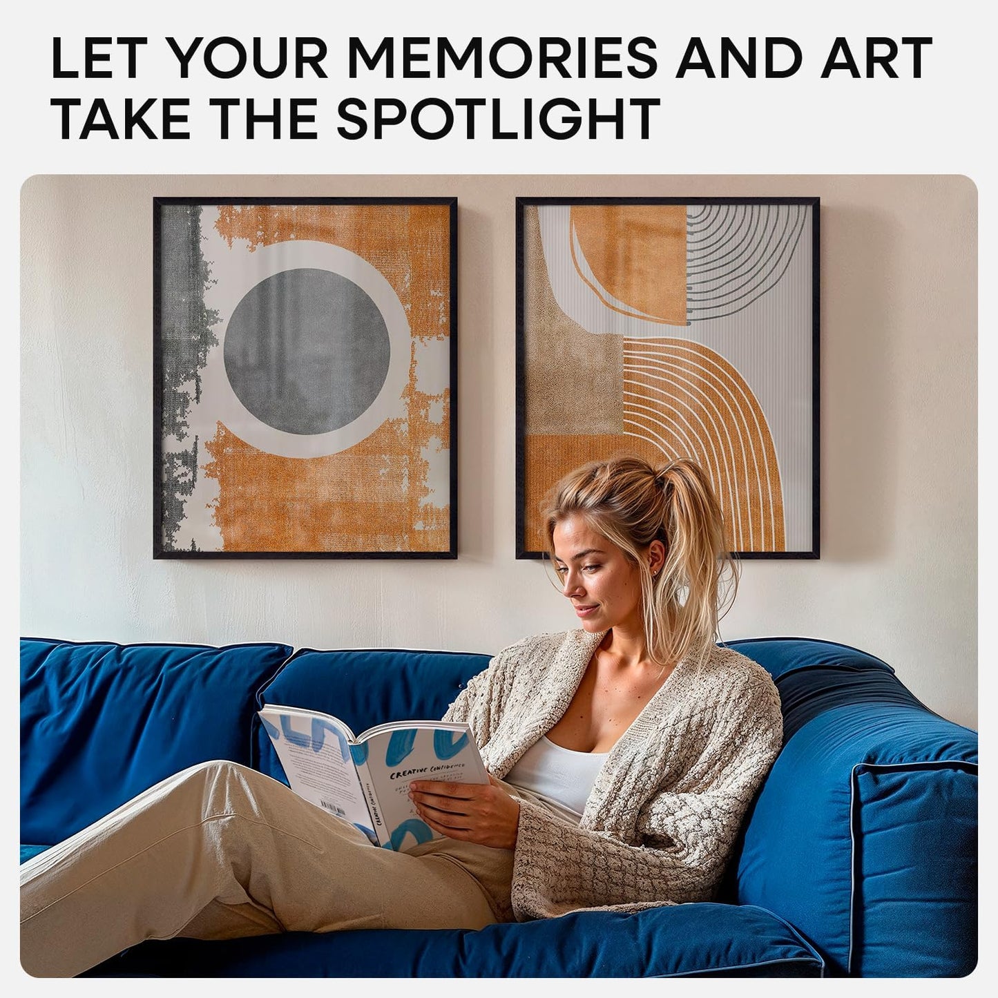 Homeforia Black Wood Frame 20x24, High End Oak 20x24 Wooden Picture Frames with Mat 16x20 Photo, 20 x 24 Poster Frame Matted to 16 by 20 Print, 24x20 Hanging Frames, Tempered Glass, Wall Kit, Set of 2