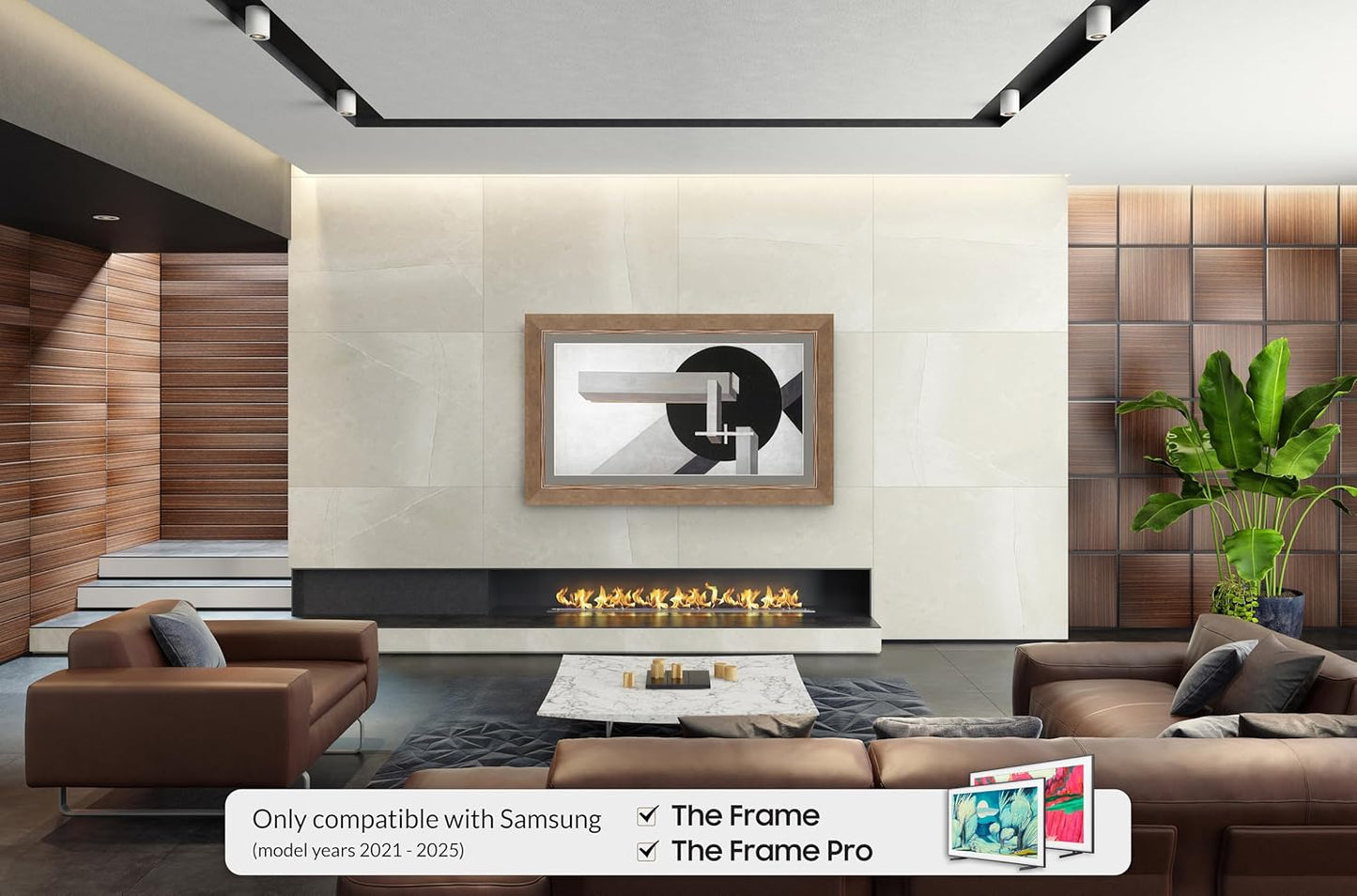 Contemporary Bronze 32" Premiere Deco TV Frame - Compatible ONLY with Samsung The Frame TVs (Fits 2021-2025, LS03A, LS03B, LS03C, LS03D, LS03FA)