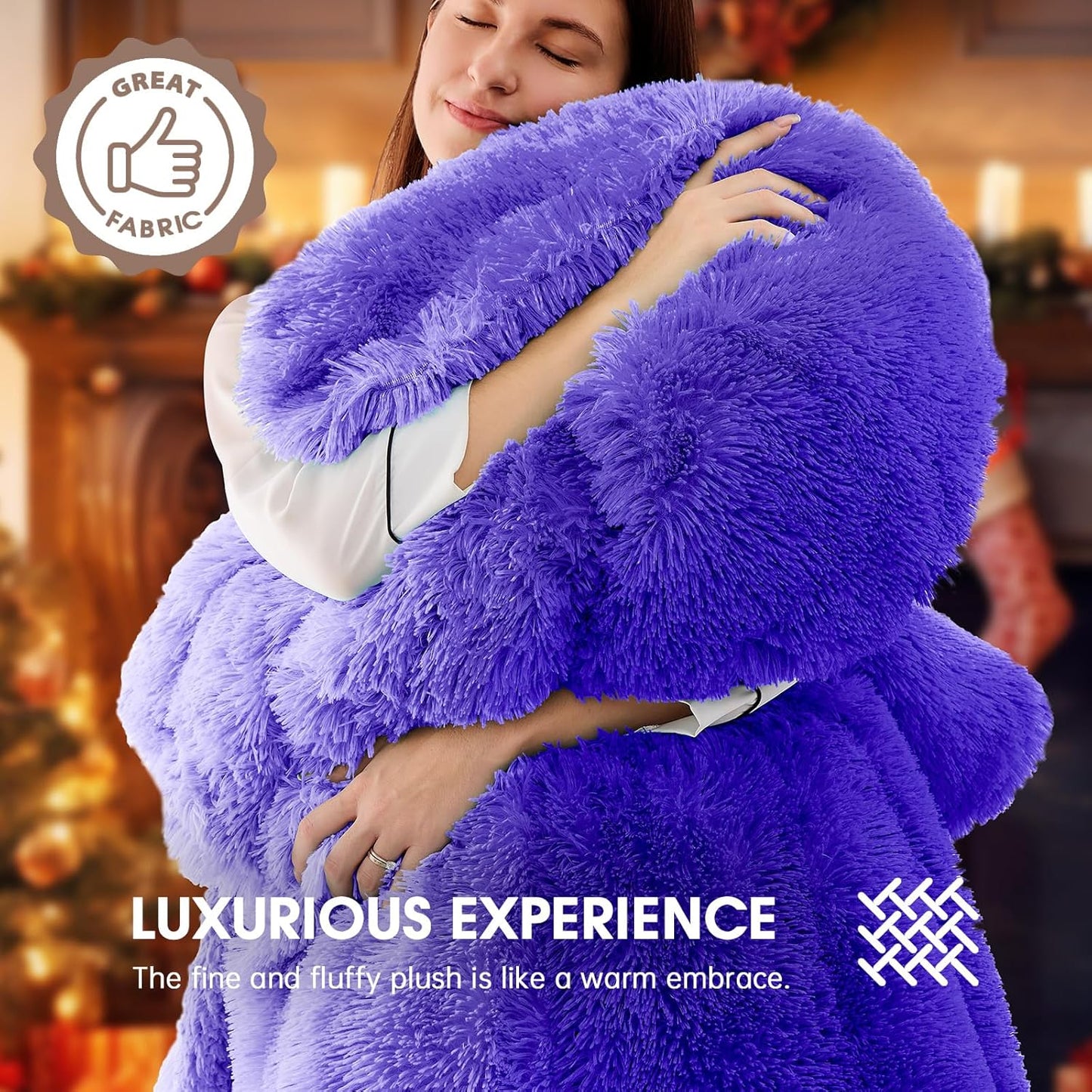 Heated Electric Blanket Throw,Warm Winter Birthday Gifts for Women Her Grandma-Faux Fur with Soft Sherpa,10 Heat Settings,5 Time Settings with Fast Heating, 50x60, Sunset Purple