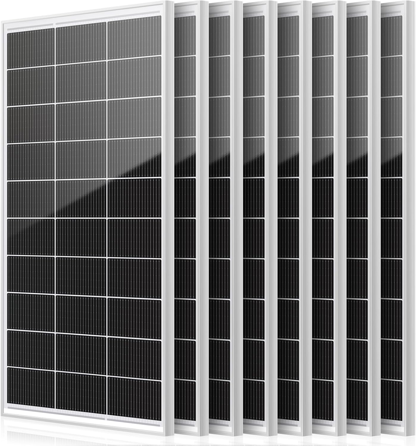 150W 8pack 1200 Watt Solar Panels Monocrystalline Cell High-Efficiency PV Module, Solar Panels for Homes Camping RV Battery Boat Caravan and Other Off-Grid System