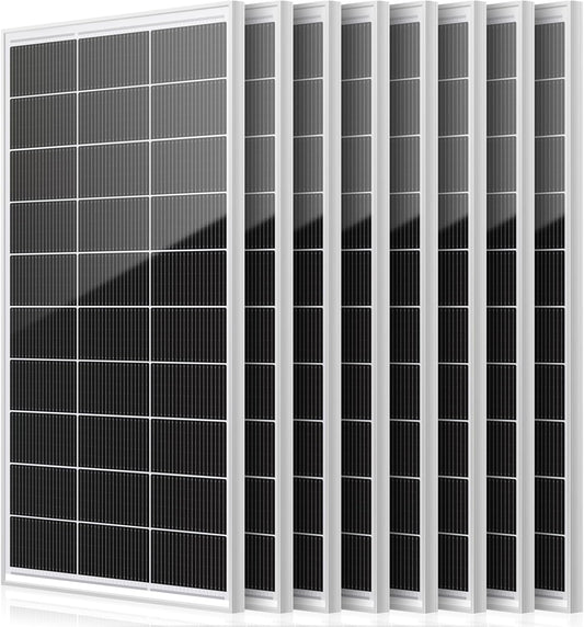 150W 8pack 1200 Watt Solar Panels Monocrystalline Cell High-Efficiency PV Module, Solar Panels for Homes Camping RV Battery Boat Caravan and Other Off-Grid System
