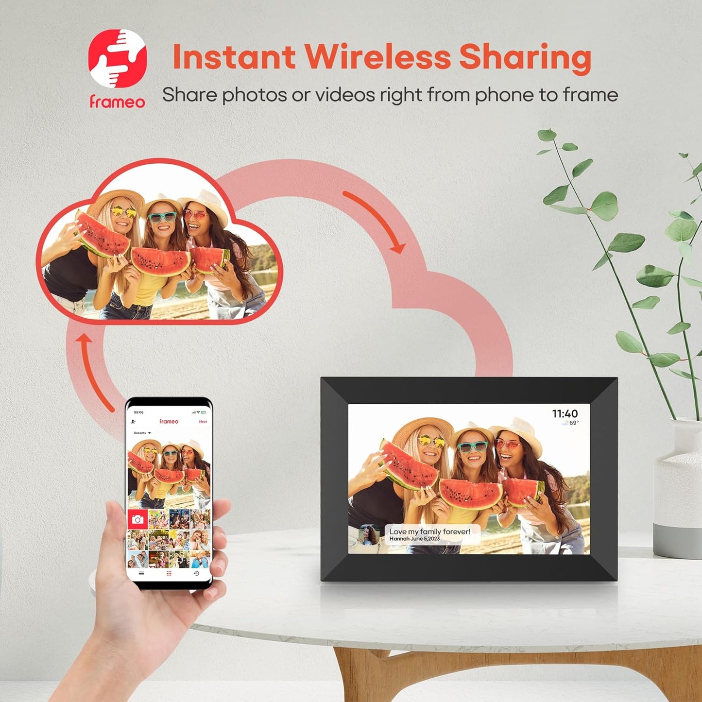 Frameo Digital Photo Frames WiFi 3 Pack