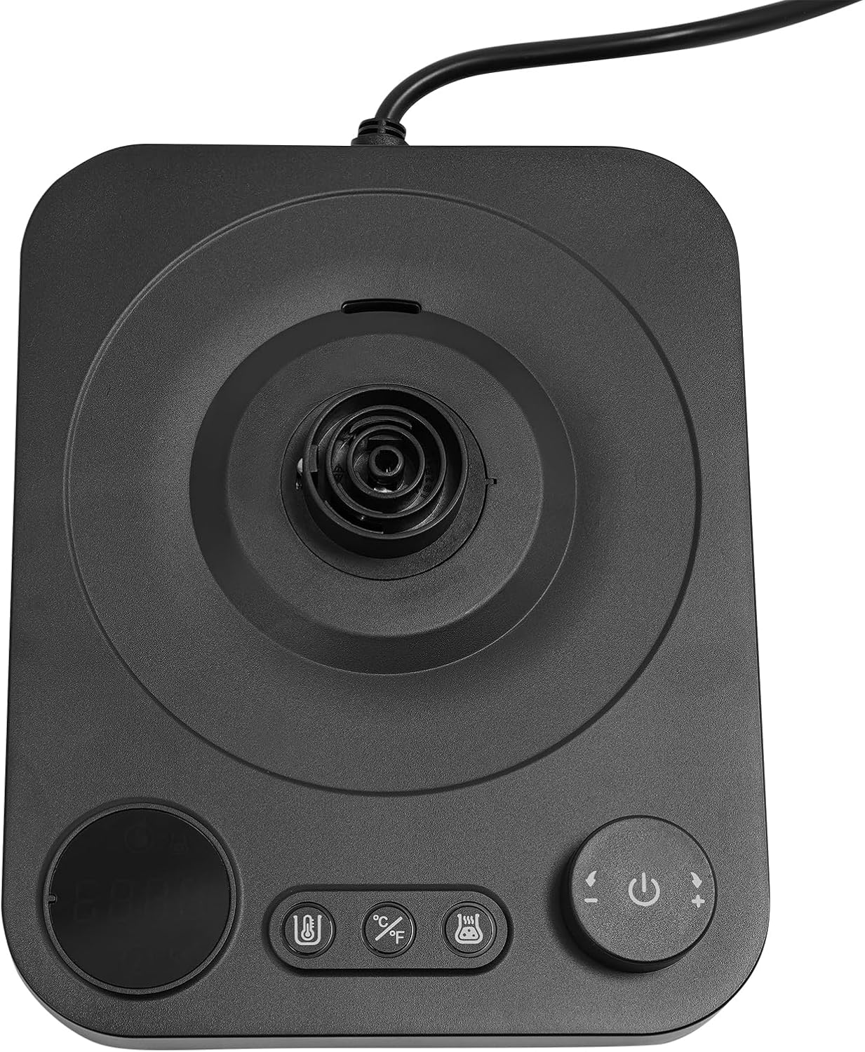 0.9L Gooseneck Electric Kettle 1200W, ±1°F Precise Temp Control & 24H Keep Warm | Pour-Over Coffee & Tea Kettle with LCD Timer, 110V for Home Office (Black)