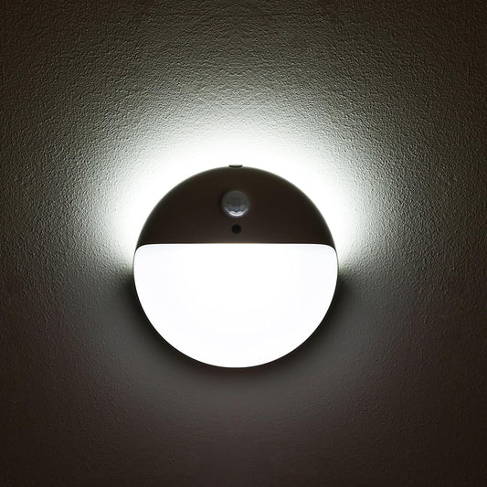 2 Pack Battery Night Light, Toilet Lights, 2.6" Small Motion Senor Light, Stick on Lights, 3 Light Modes, Dimmable LED Nightlight for Closet, Stairs, Garage, Cabinet, Toliet, Daylight White