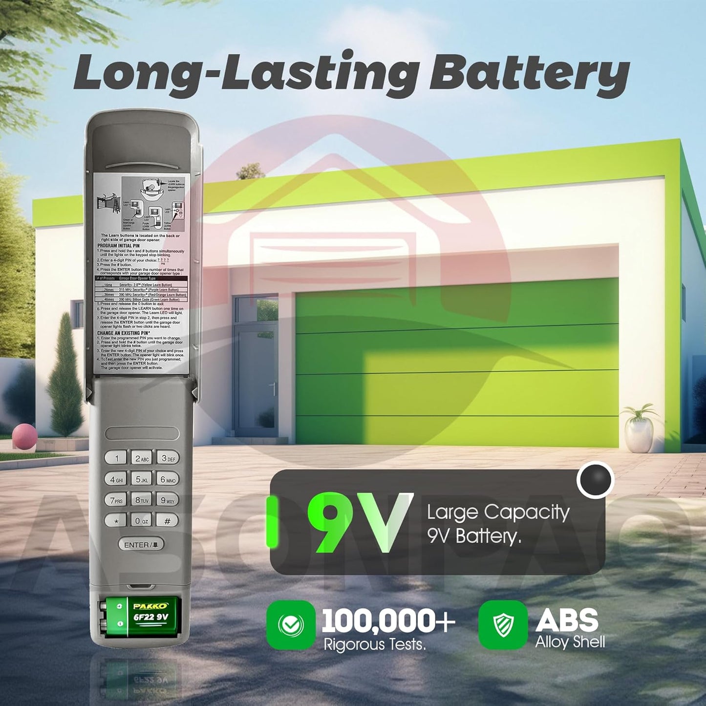 1 for 940EV-P2 940ESTD Wireless Universal Chamberlain LiftMaster Craftsman Garage Door Keypad, Security+2.0 MyQ【3-Year-Warranty】