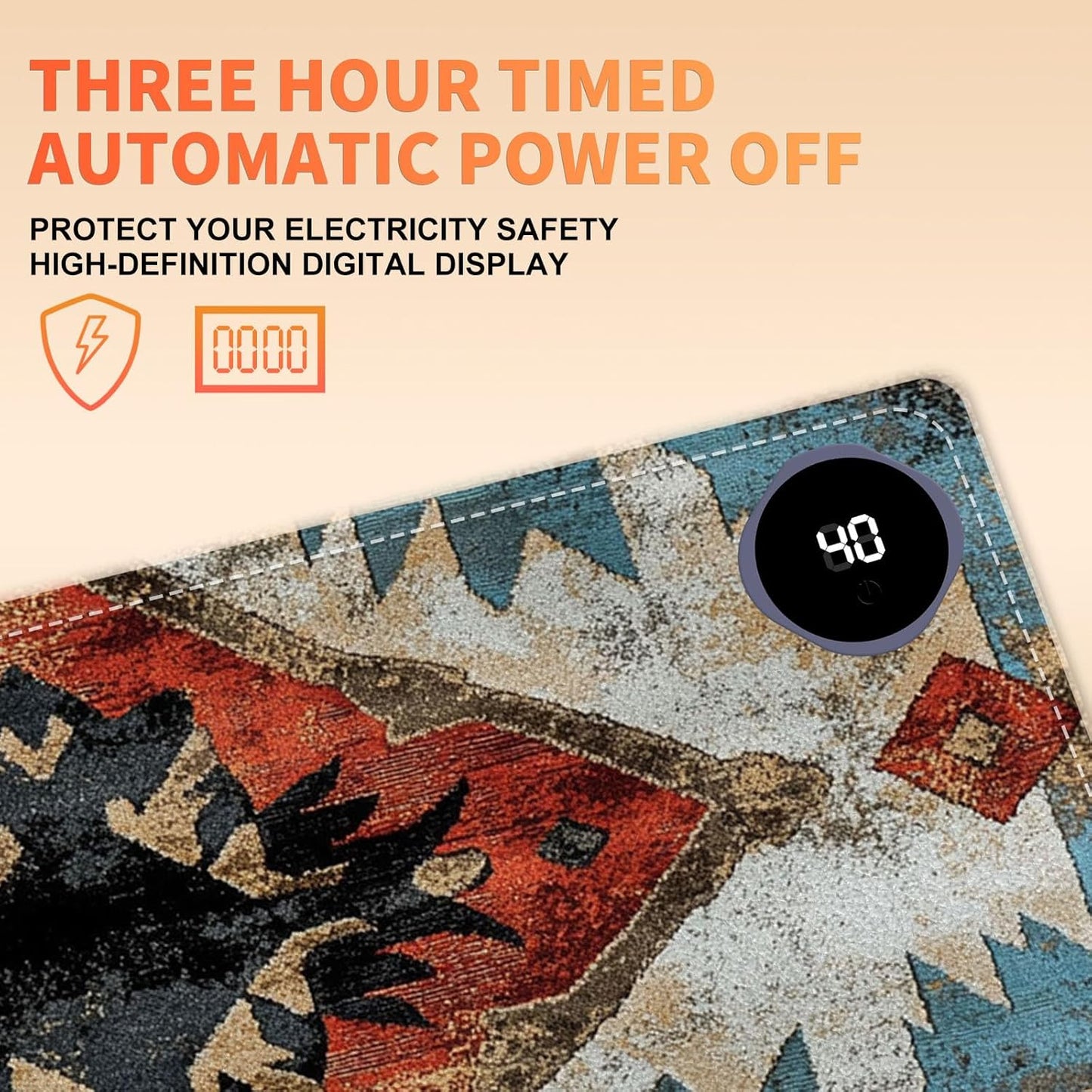 Heated Mouse Pad 31.5x13 in 3-Temp Fast Heating Desk Mat with Auto Timer Warmer for Hands Wrist Pain Relief Waterproof Keyboard Mat for Office, Gaming, Home, Art Prints