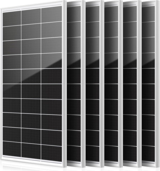 150W 6pack Solar Panel 900 Watt Solar Panels Monocrystalline Cell High-Efficiency PV Module, Solar Panels for Homes Camping RV Battery Boat Caravan and Other Off-Grid System