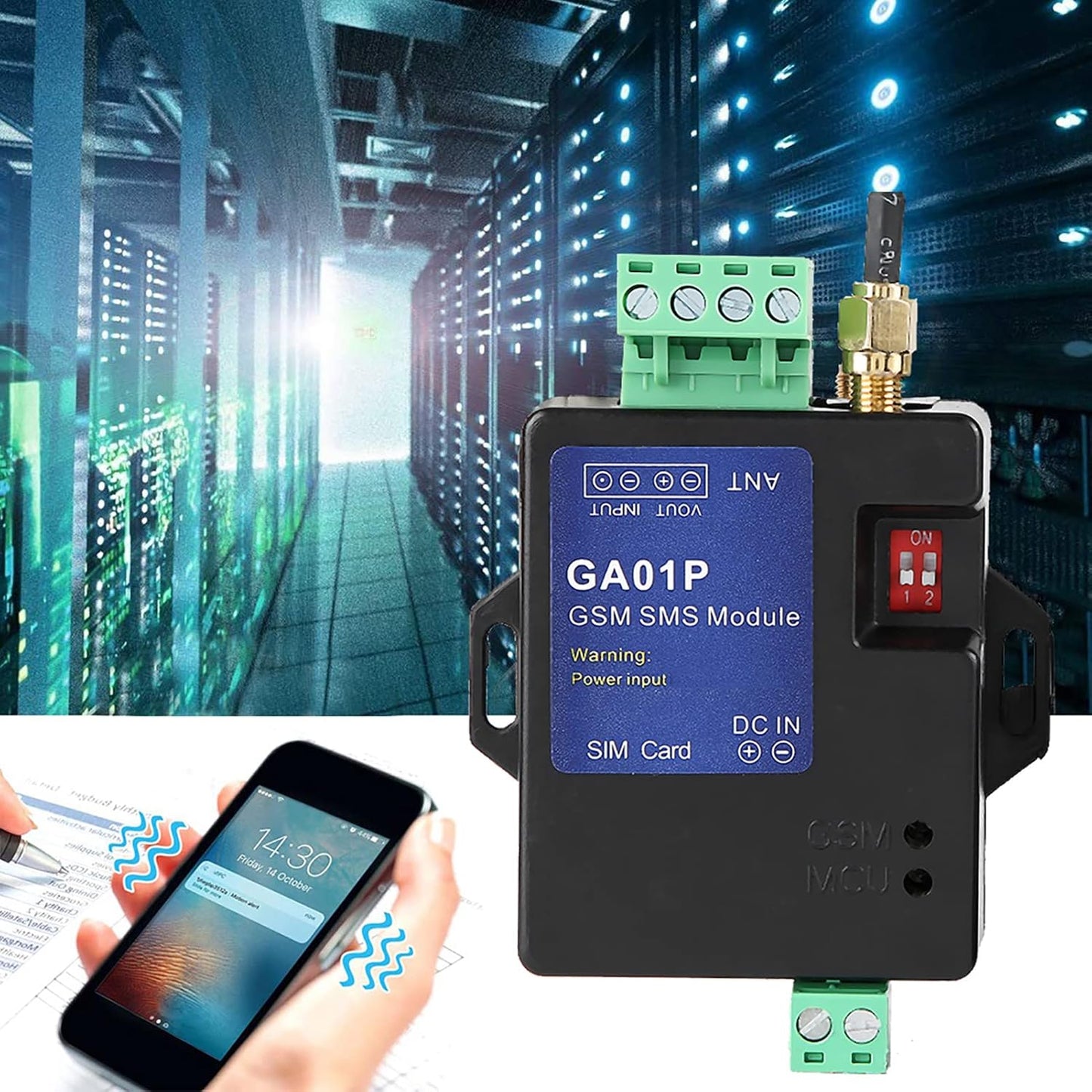 1-Channel GSM SMS Alarm, Power Failure Alert, Customizable Alarm Message, Smart & Slim Design, Wide Sensor Compatibility with Door Magnetic Switch, Gas Detector, Water Level Sensor