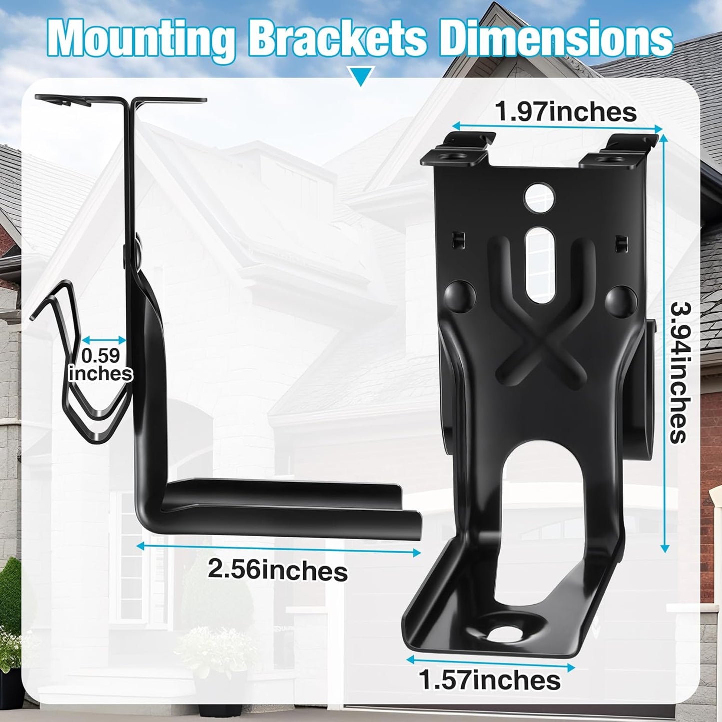 2 Pcs Garage Door Sensors Bracket, Replacement for 41A5034 Safety Sensor Kit Brackets, Compatible with Craftsman/Chamberlain/Liftmaster Garage Door Sensor